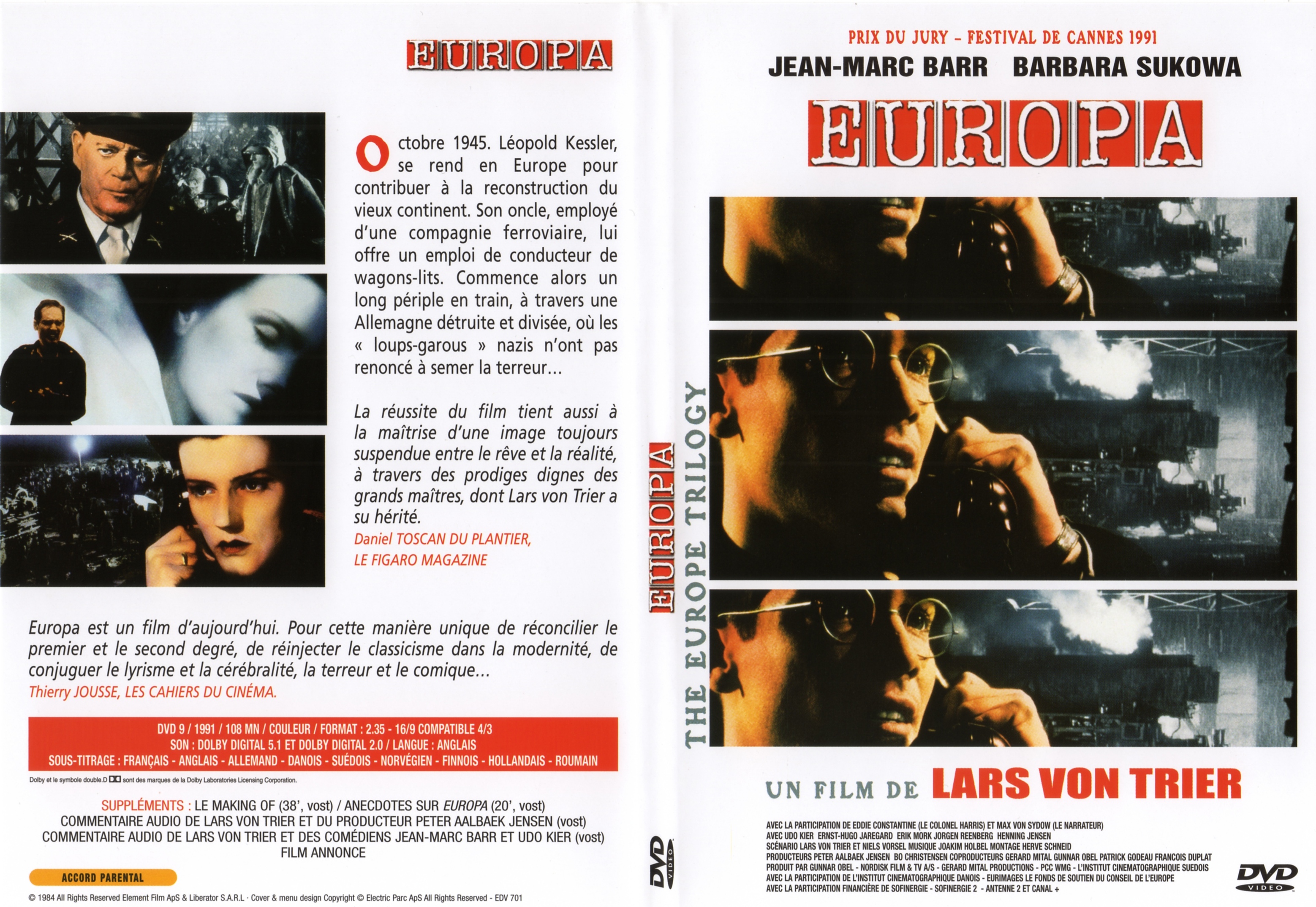 Jaquette DVD Europa - SLIM
