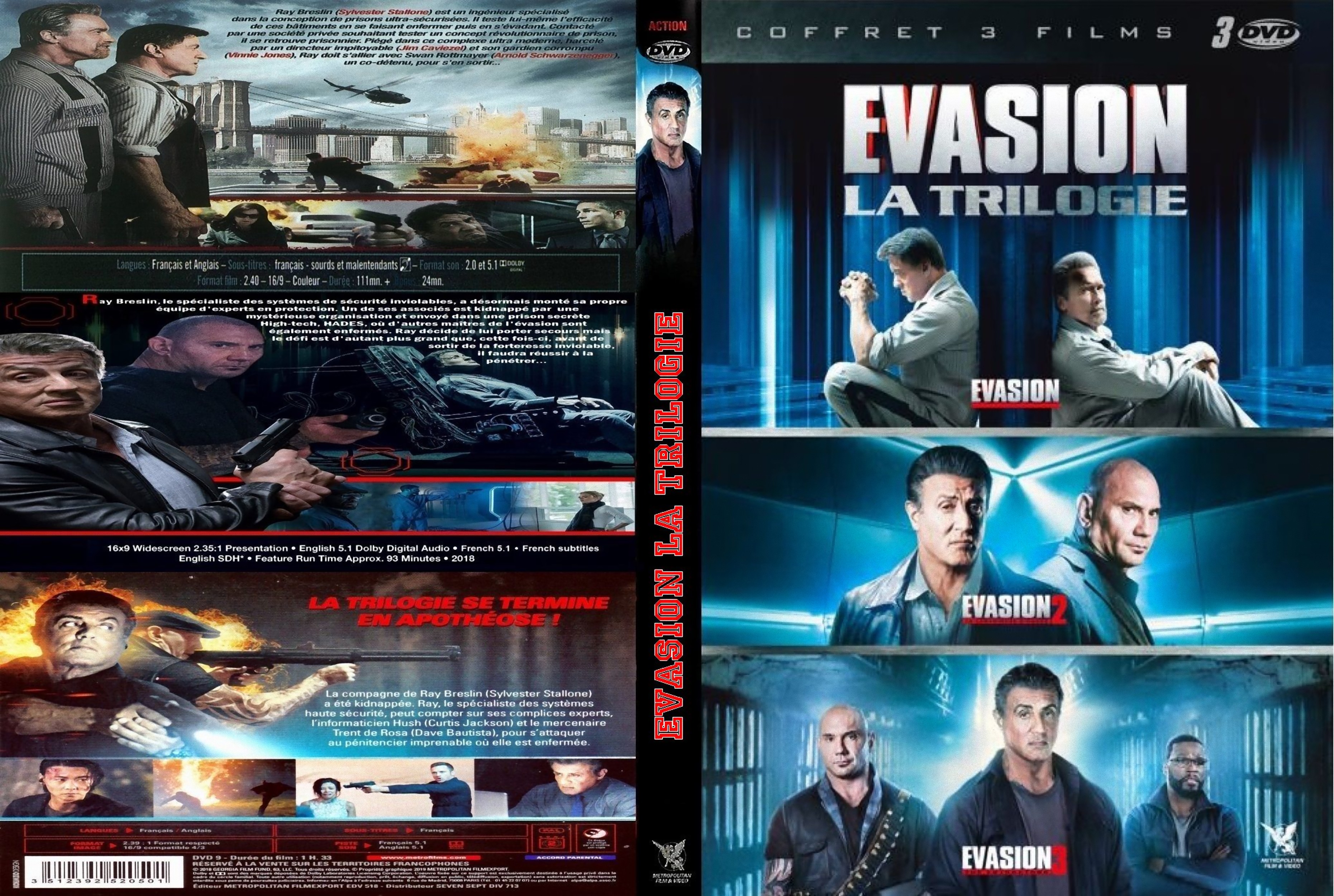 Jaquette DVD Evasion 1 2 3 custom