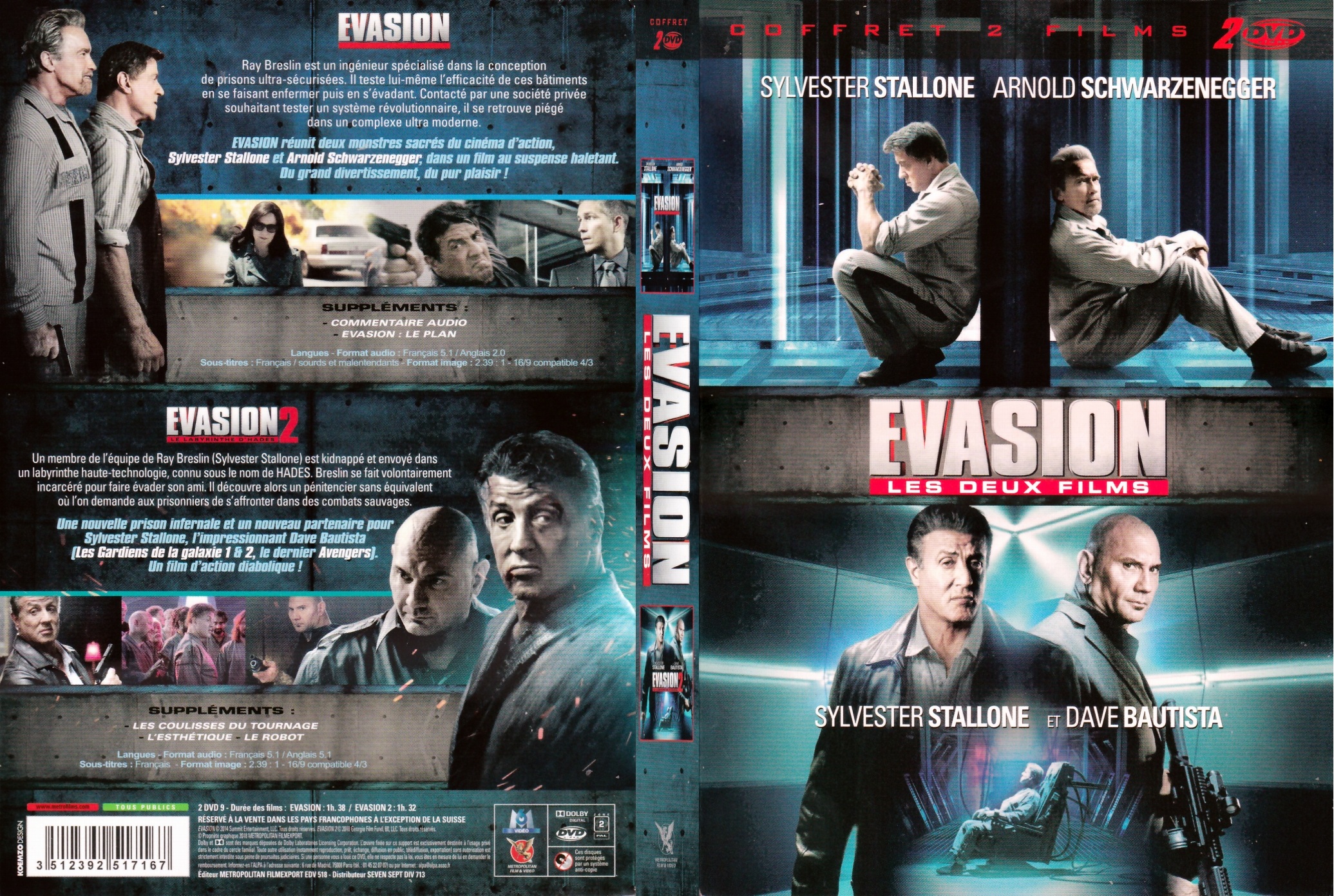 Jaquette DVD Evasion (les deux films)