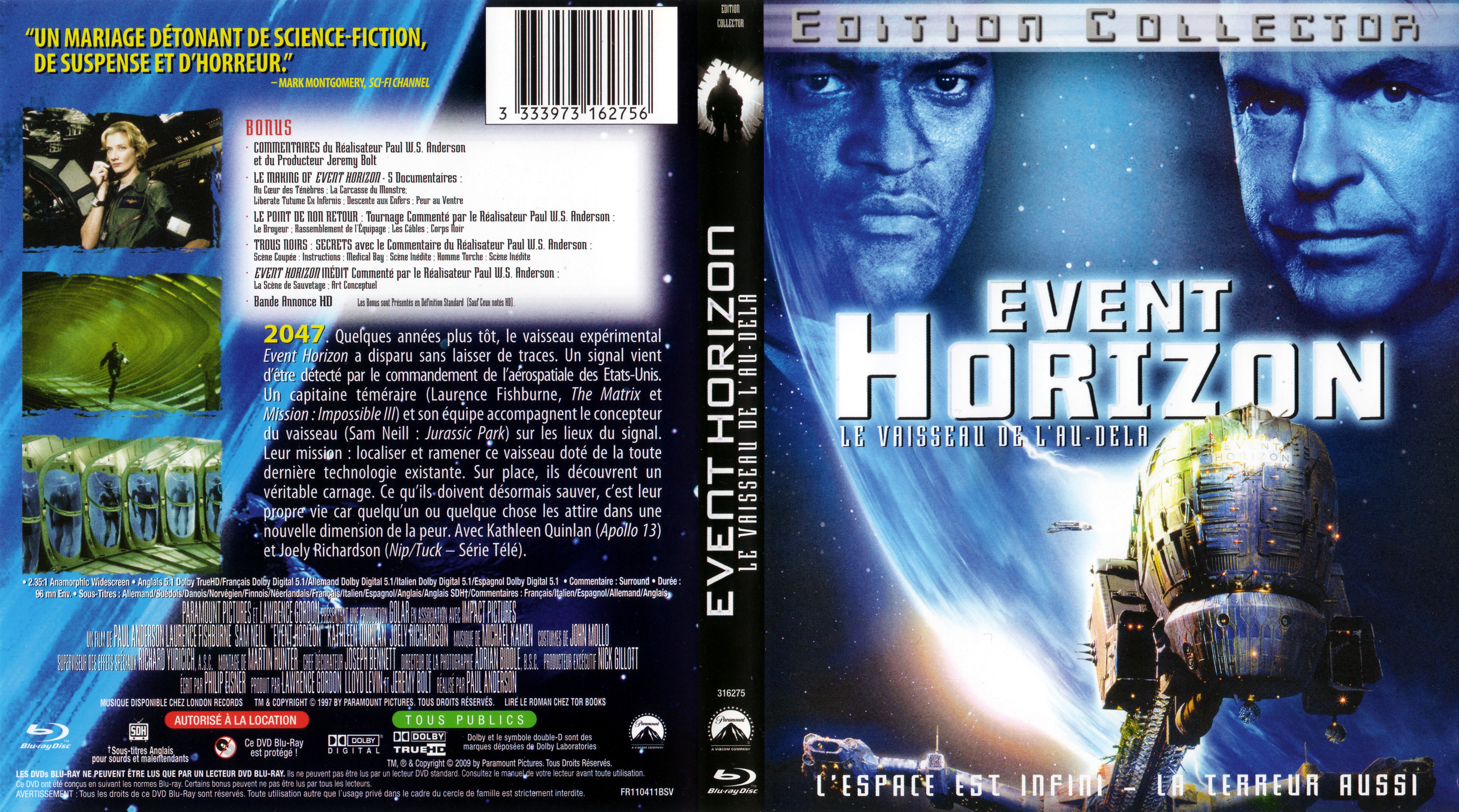 Jaquette DVD Event horizon (BLU-RAY) v2