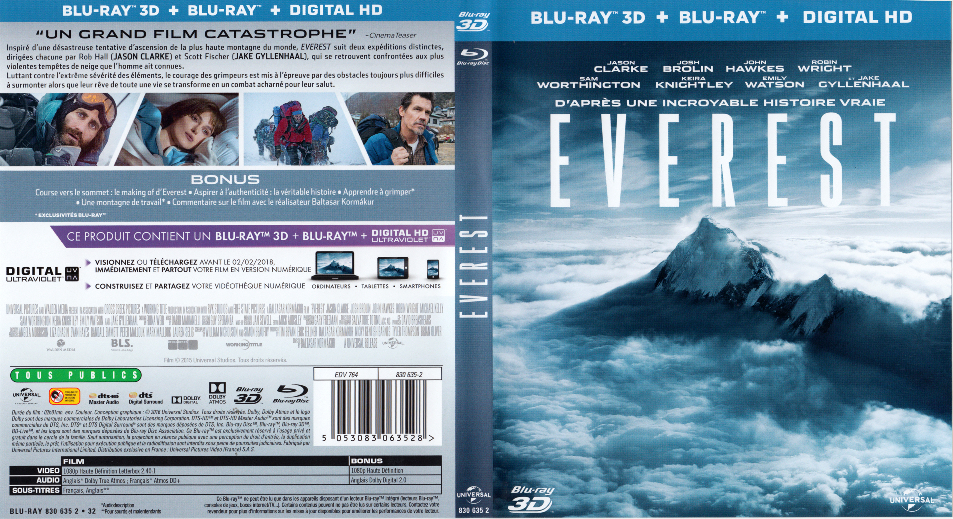 Jaquette DVD Everest (BLU-RAY)