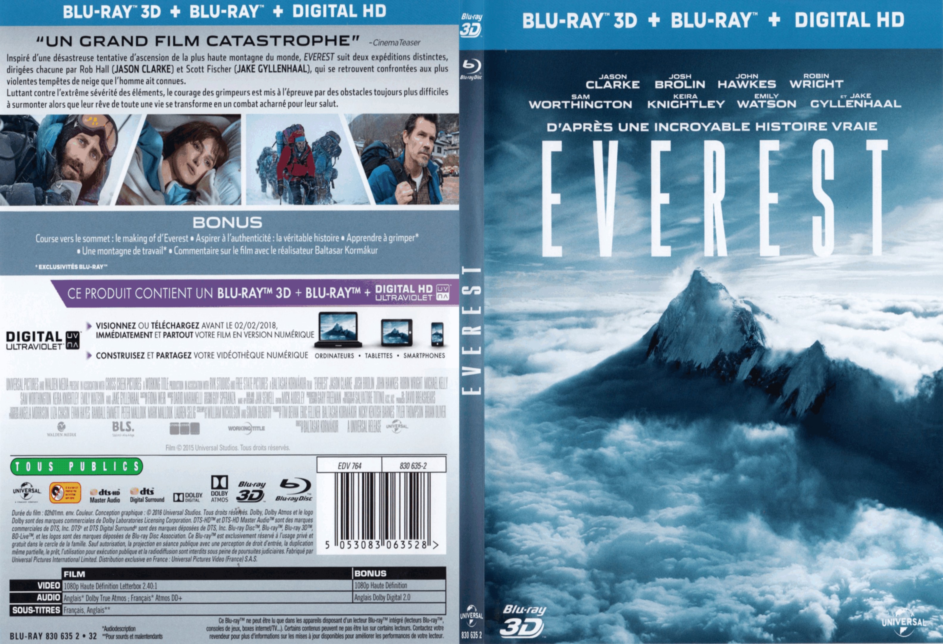 Jaquette DVD Everest - SLIM