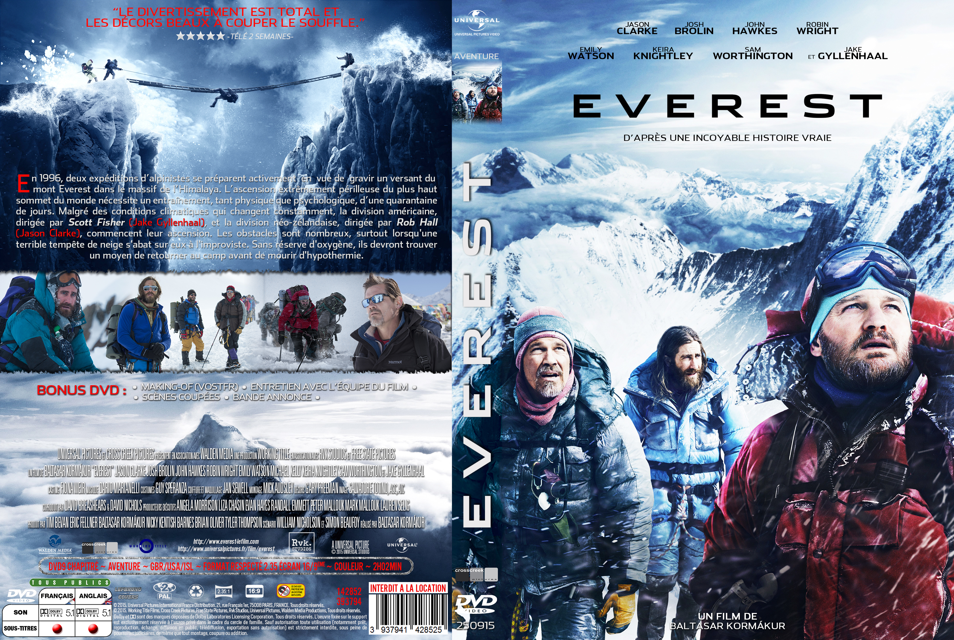 Jaquette DVD Everest custom
