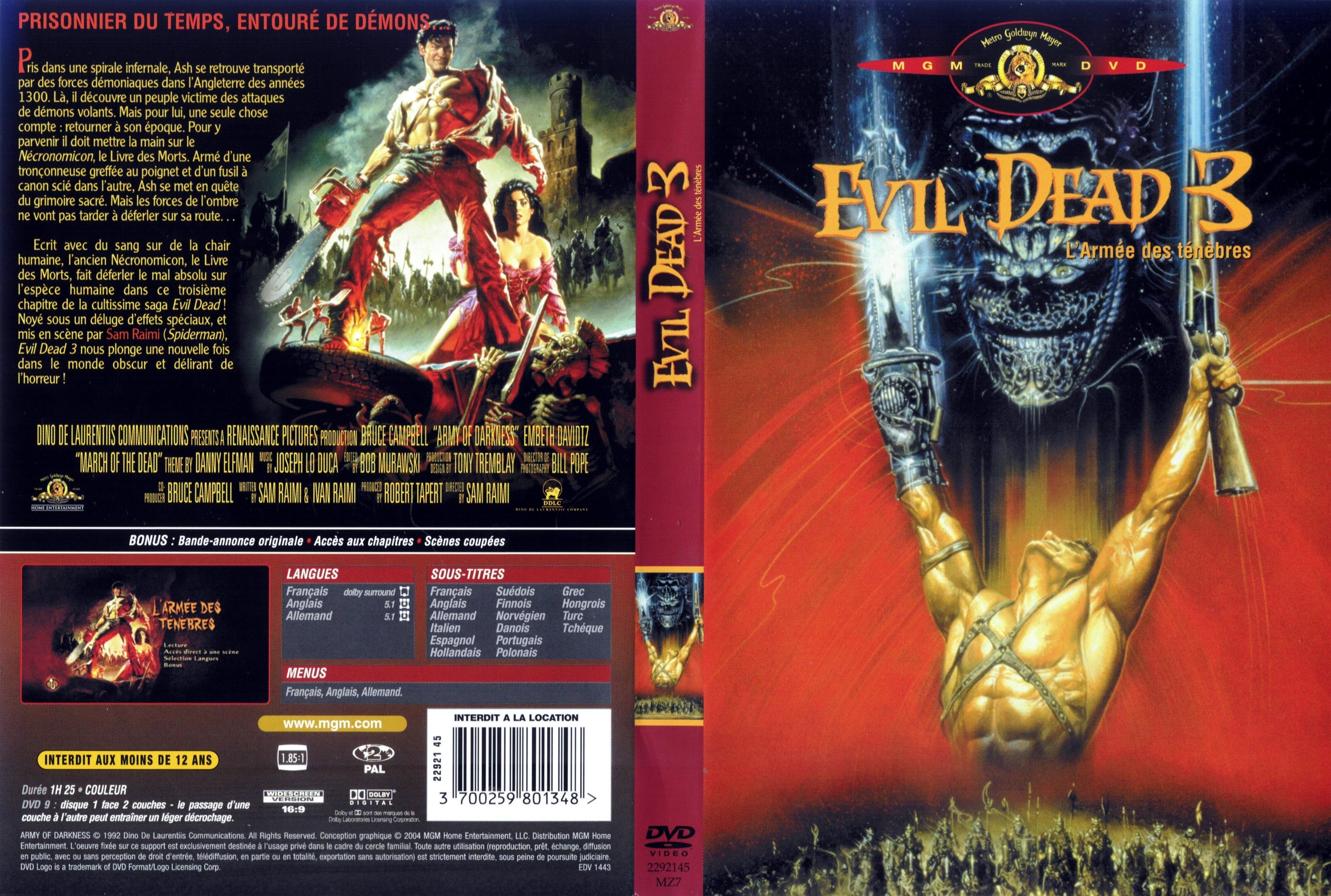 Jaquette DVD Evil Dead 3