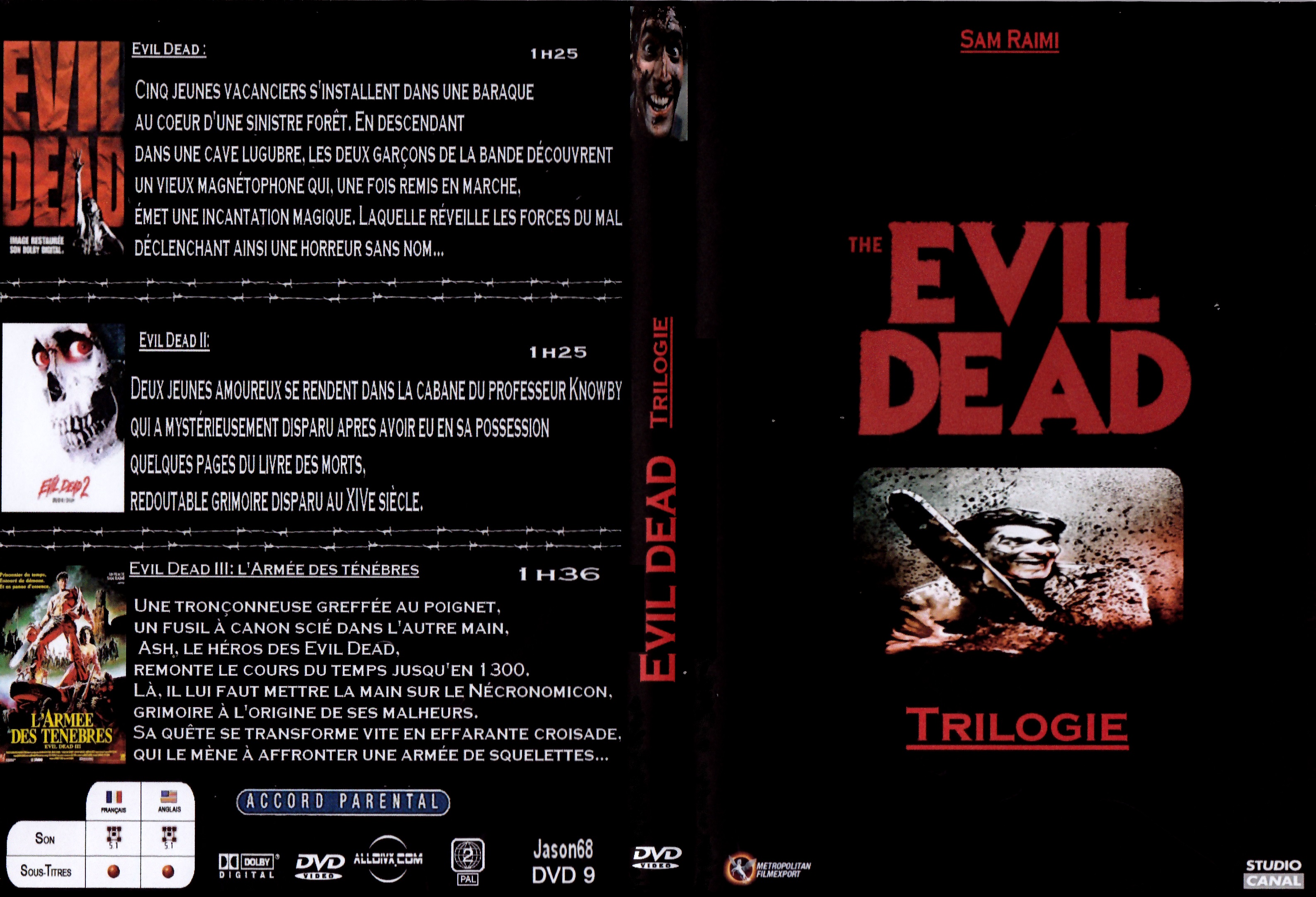Jaquette DVD Evil Dead Trilogie 
