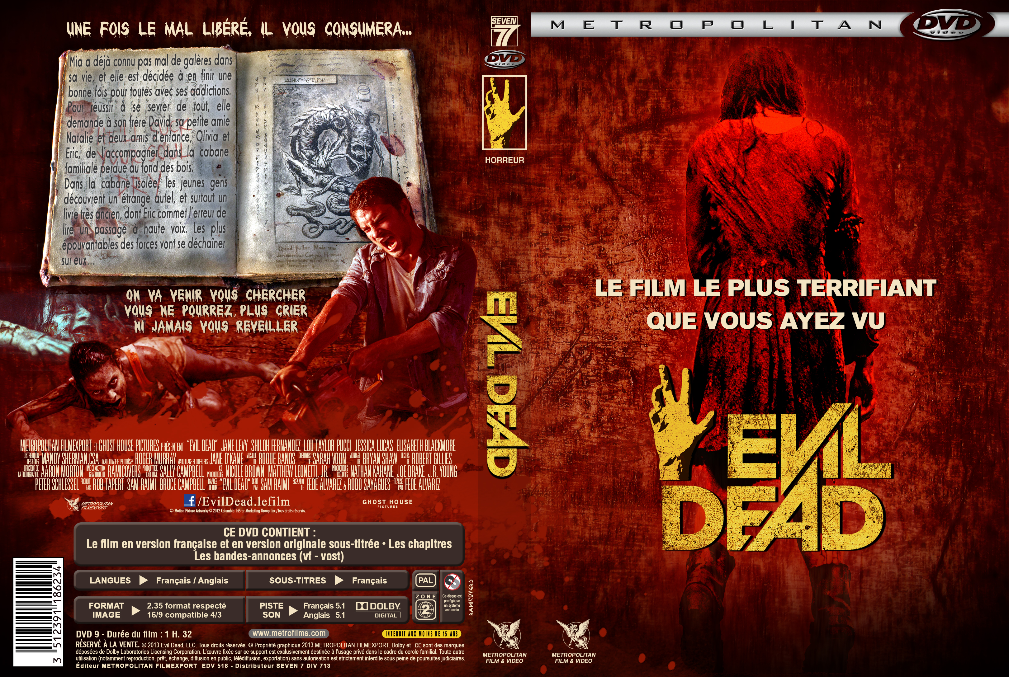 Jaquette DVD Evil Dead (2013) custom