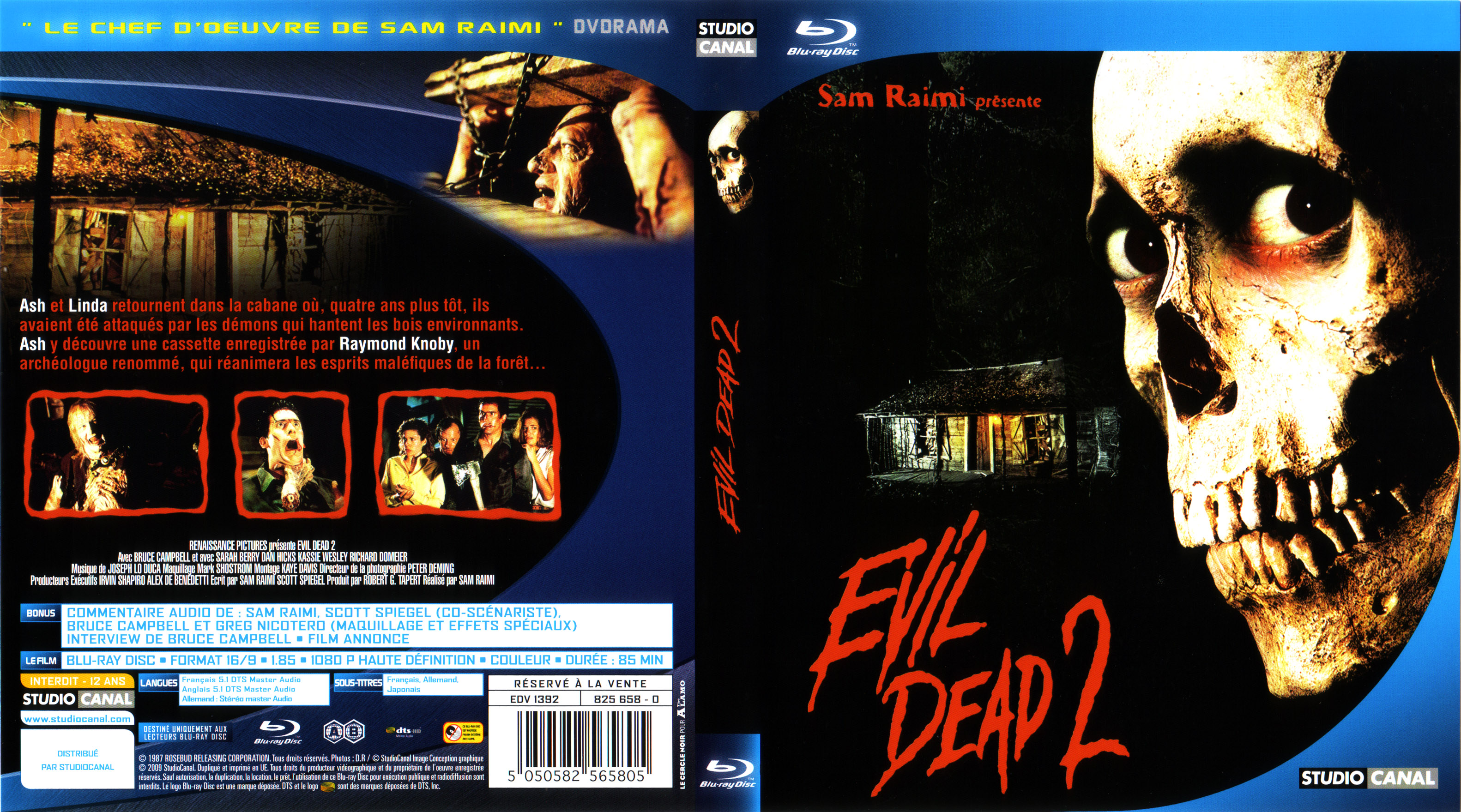Jaquette DVD Evil dead 2 (BLU-RAY)