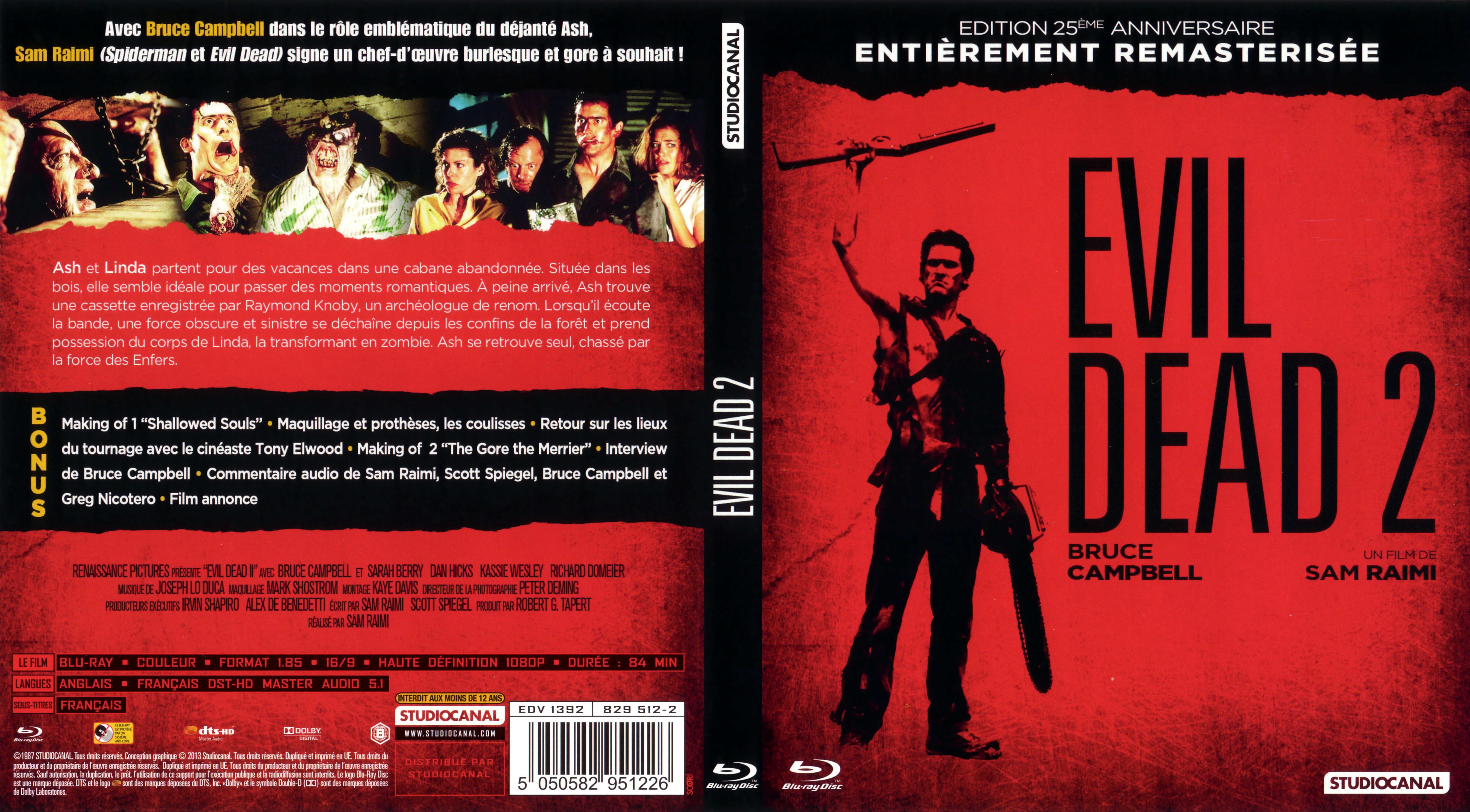 Jaquette DVD Evil dead 2 (BLU-RAY) v2