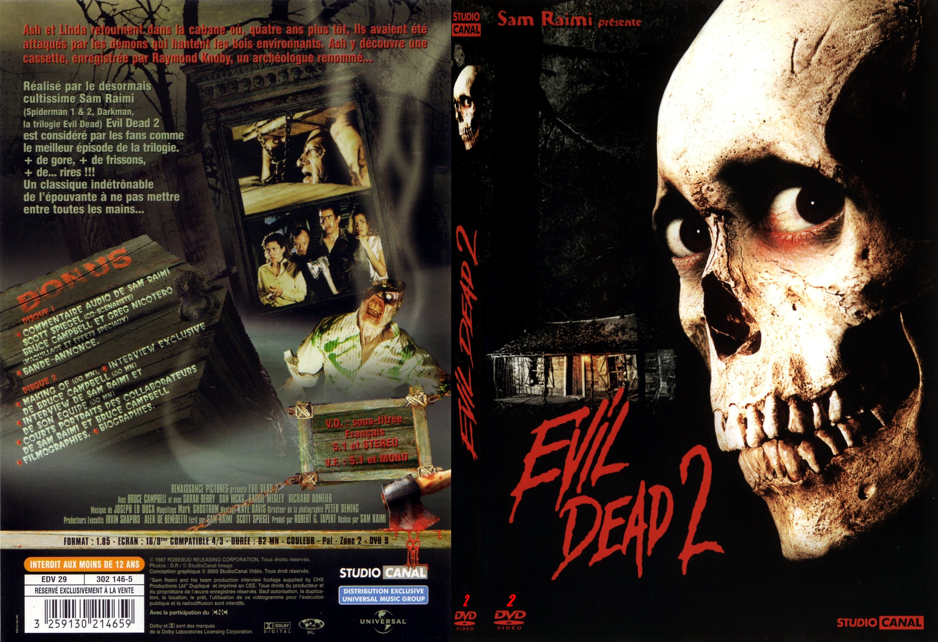 Jaquette DVD Evil dead 2 - SLIM