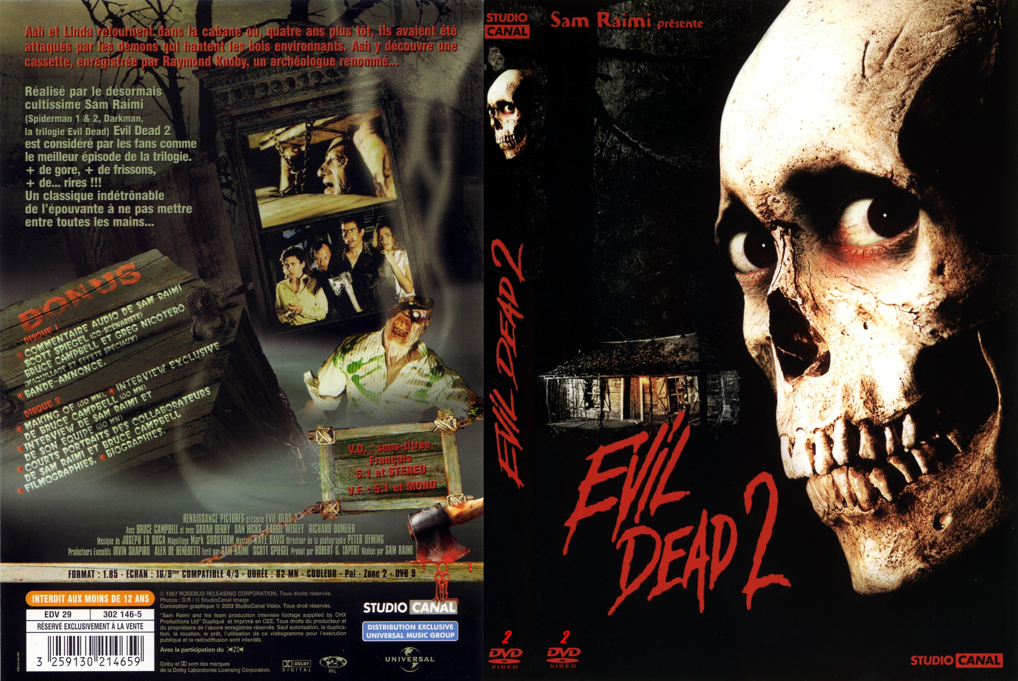 Jaquette DVD Evil dead 2 v2