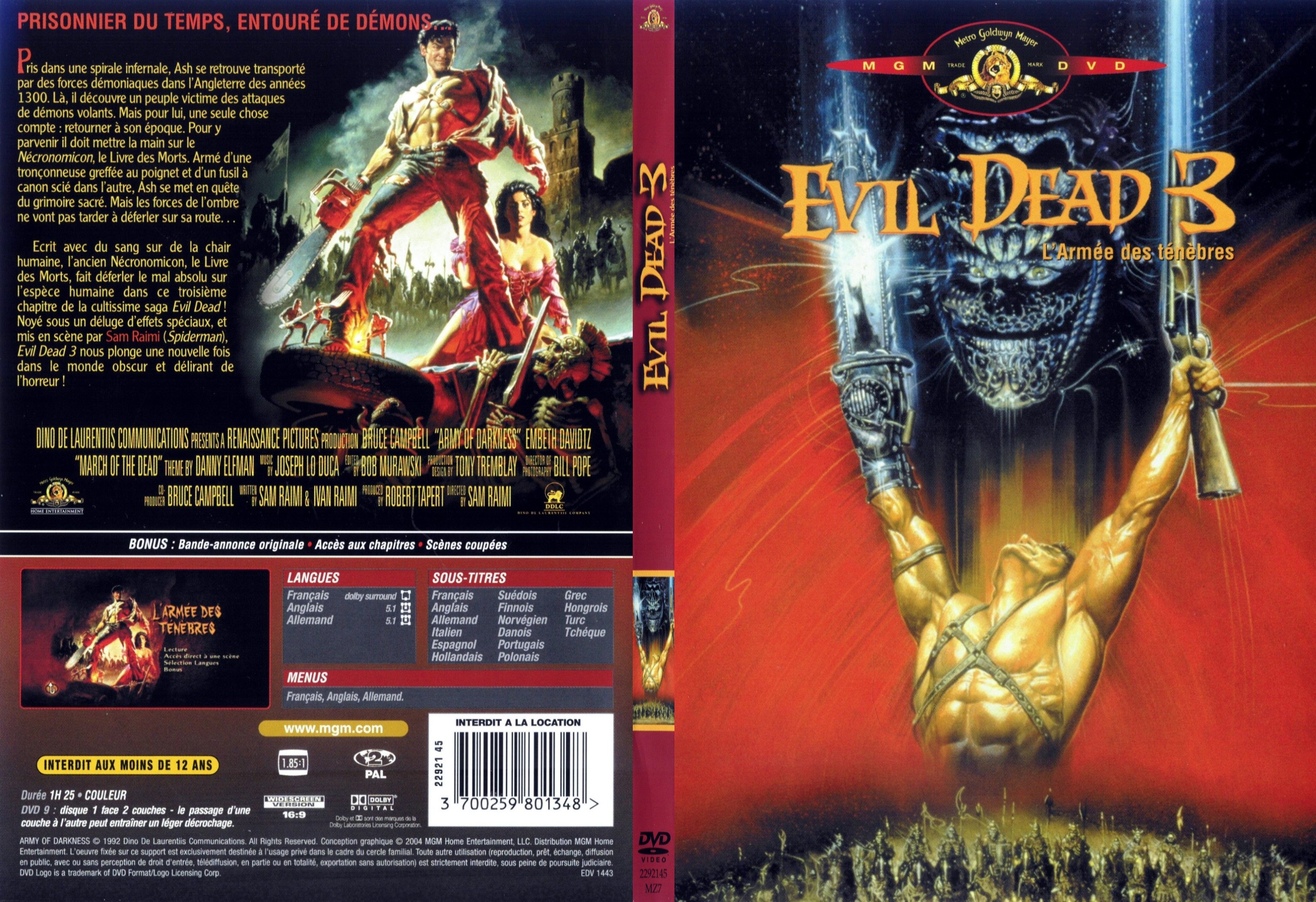 Jaquette DVD Evil dead 3 - SLIM