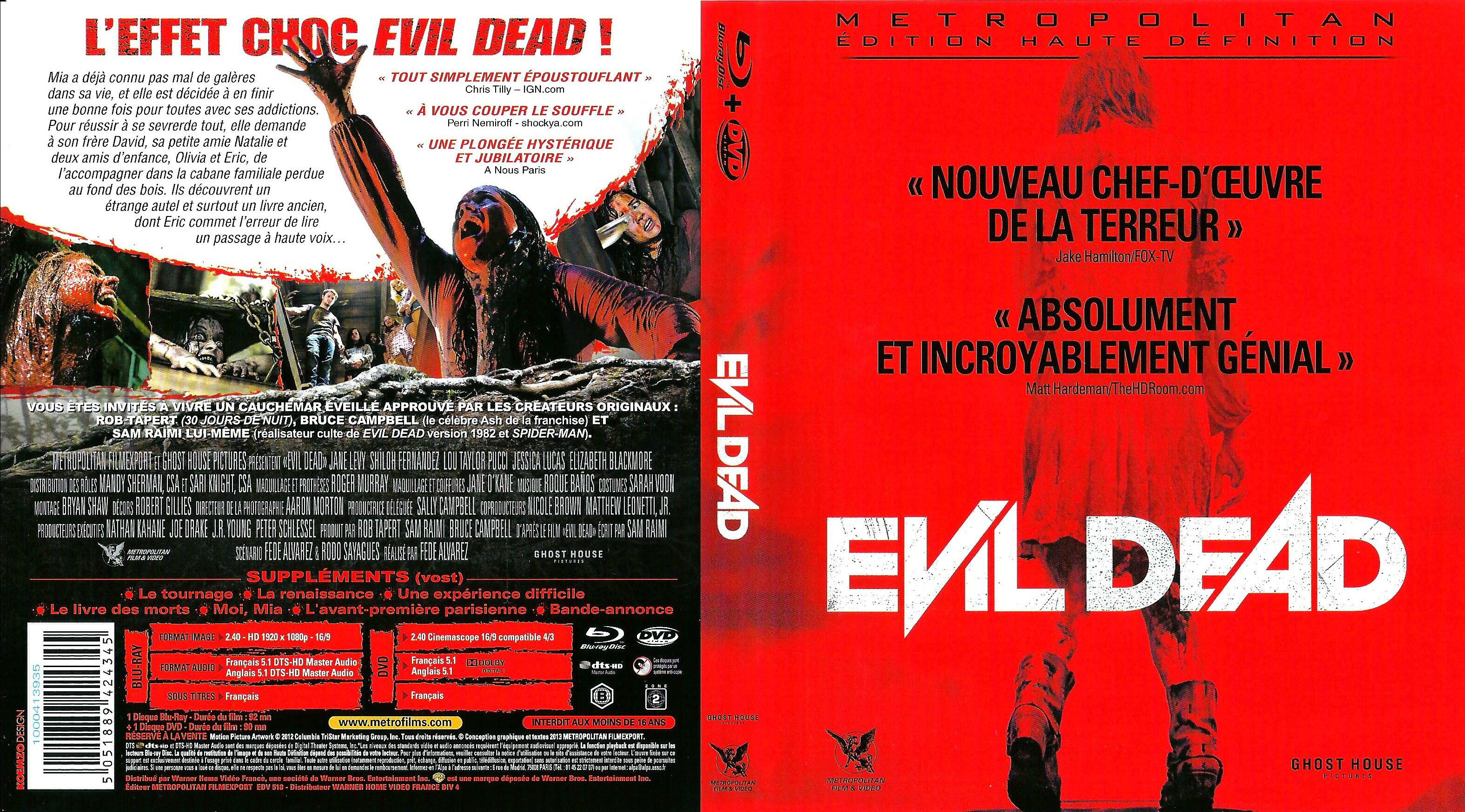 Jaquette DVD Evil dead (2013) (BLU-RAY)