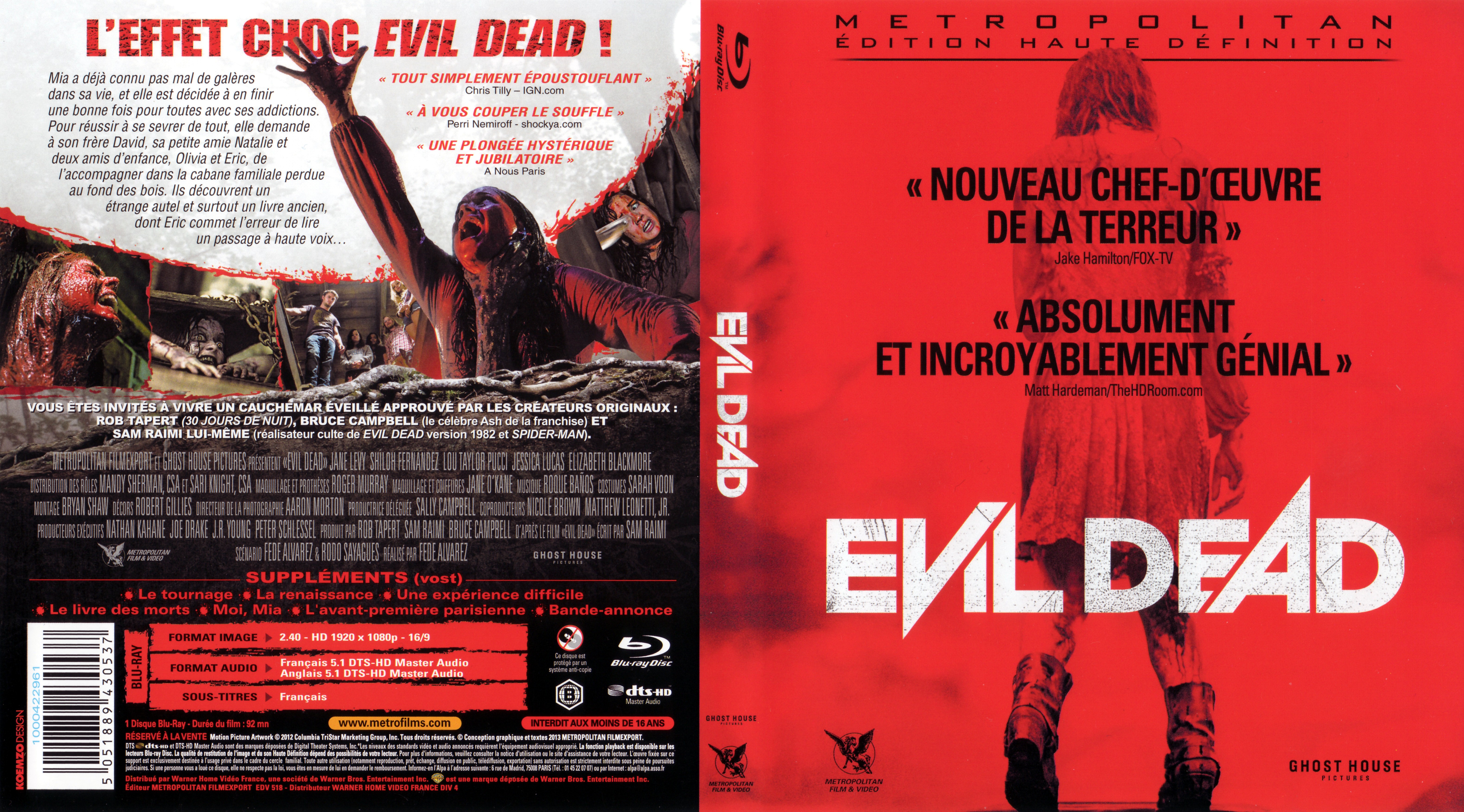 Jaquette DVD Evil dead (2013) (BLU-RAY) v2