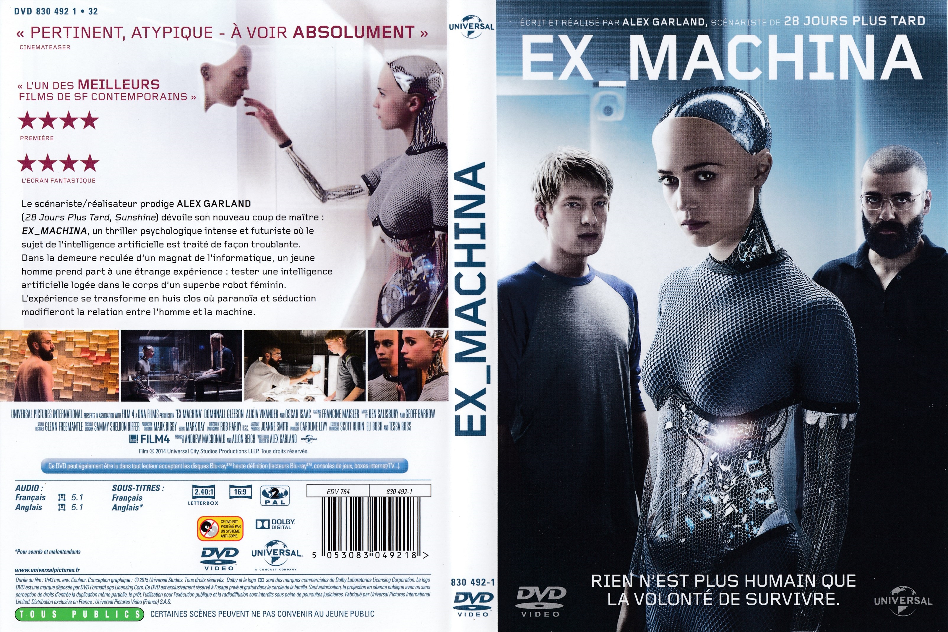 Jaquette DVD Ex Machina