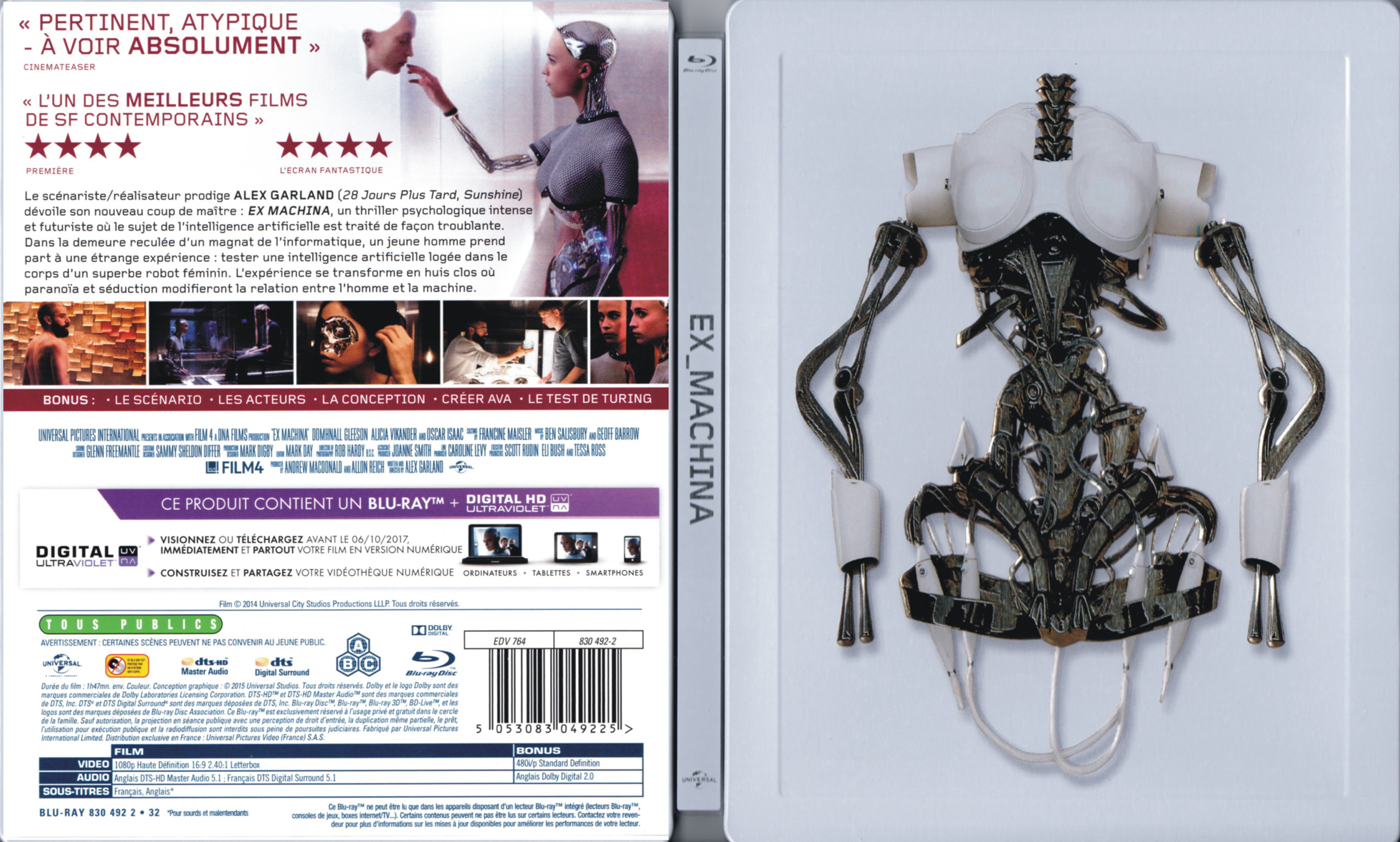 Jaquette DVD Ex Machina (BLU-RAY) v2