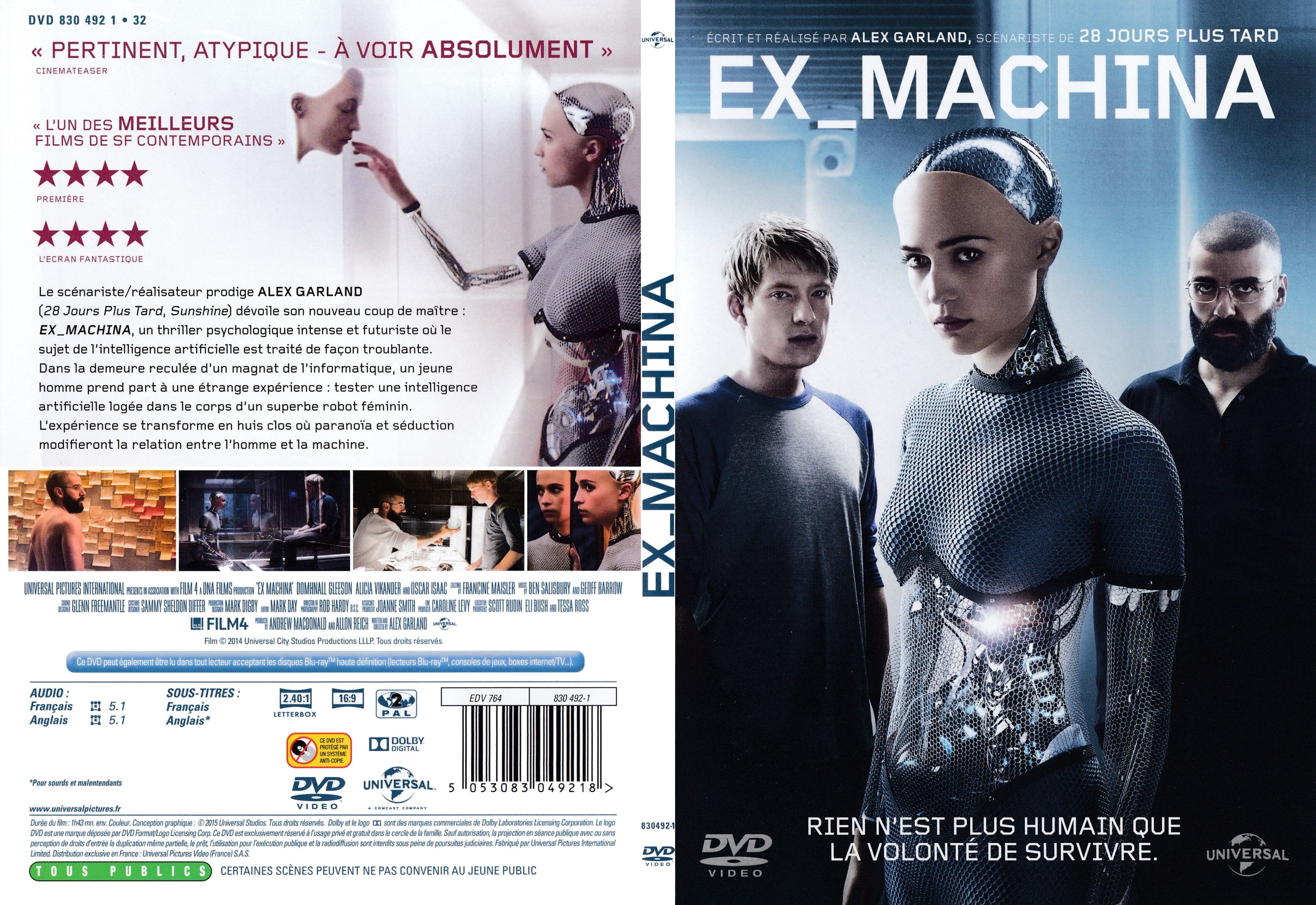 Jaquette DVD Ex Machina - SLIM