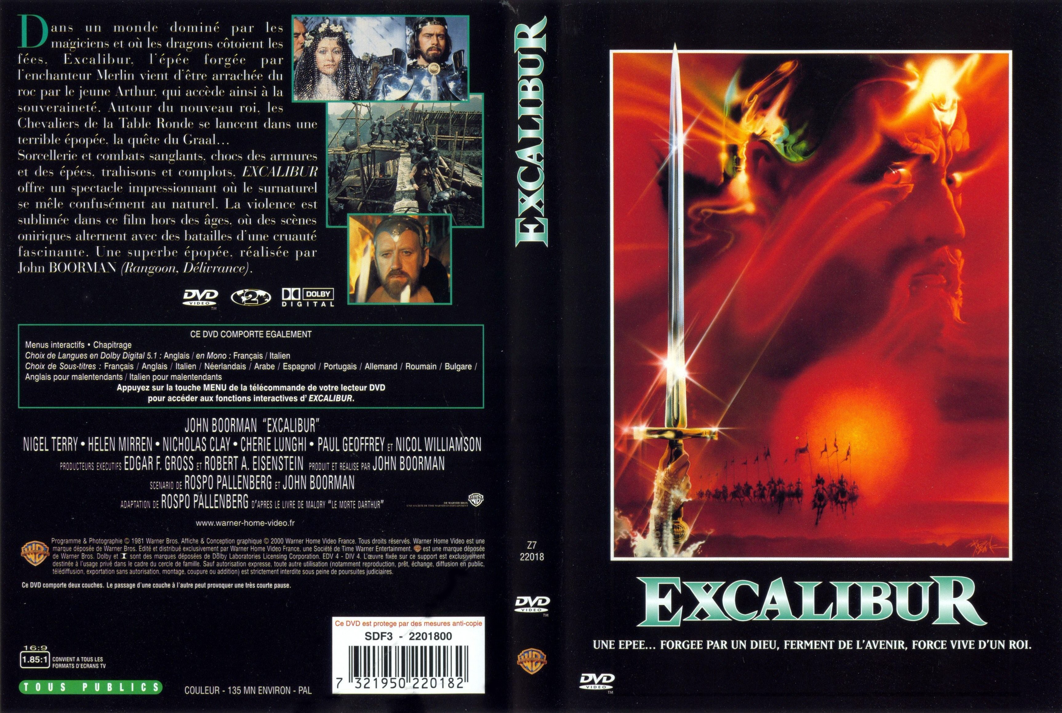 Jaquette DVD Excalibur