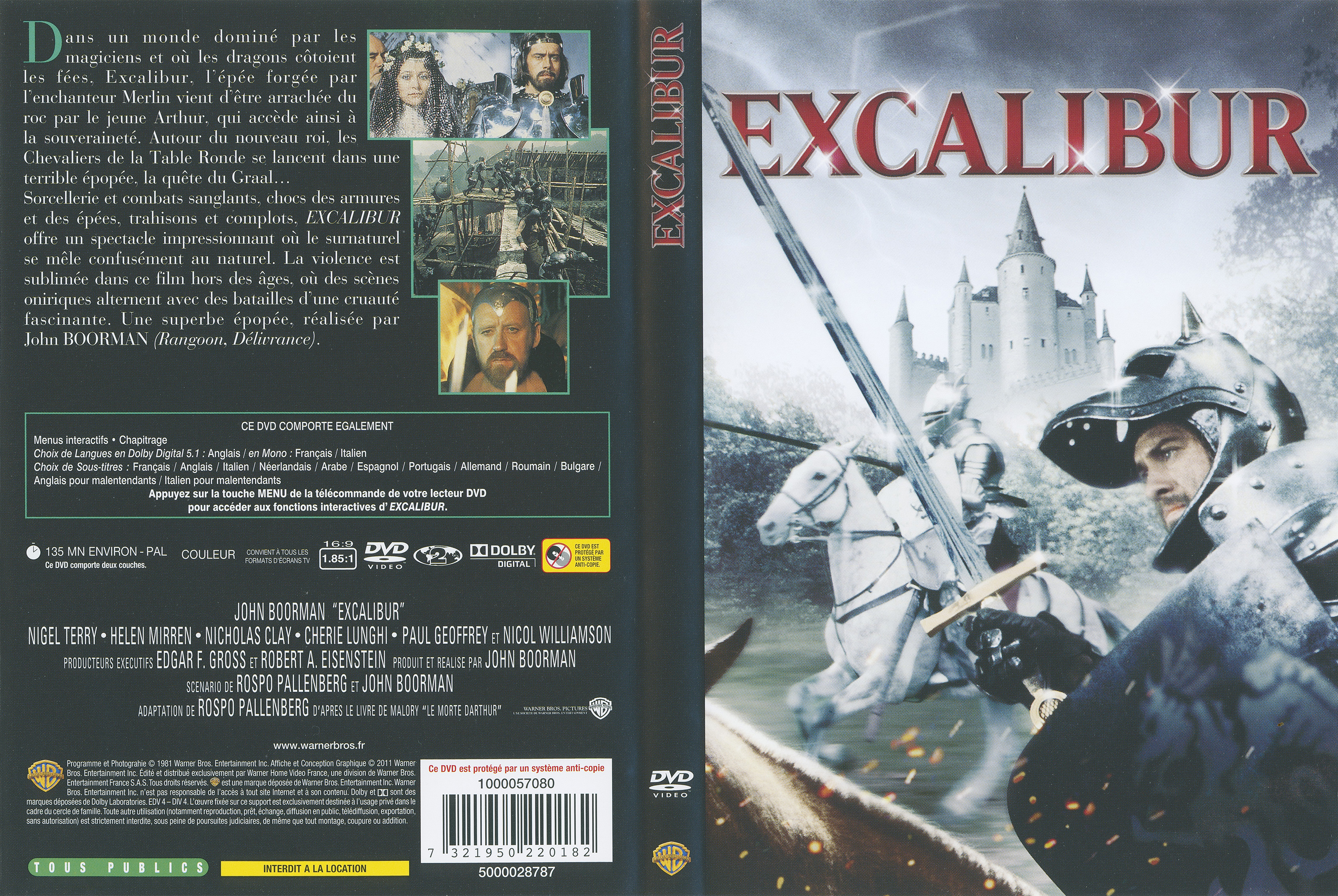 Jaquette DVD Excalibur v2
