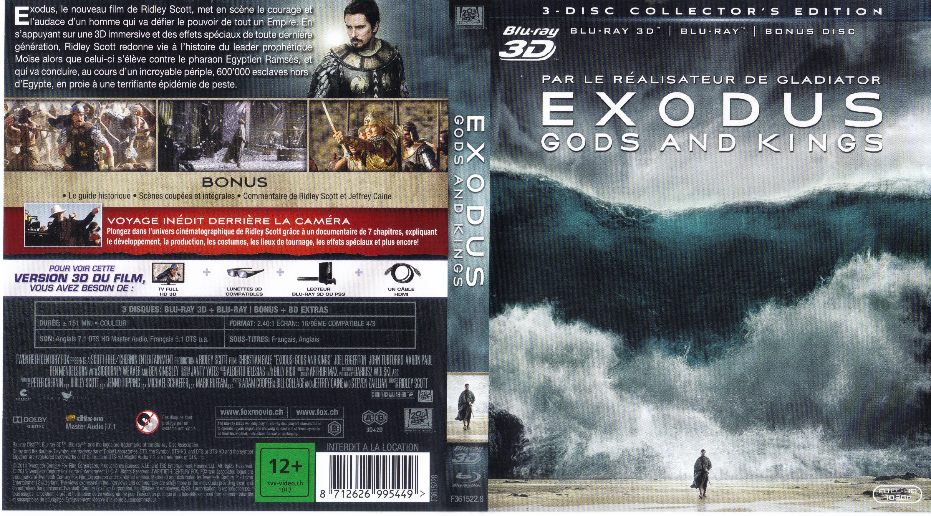 Jaquette DVD Exodus (2015) (BLU-RAY) v2