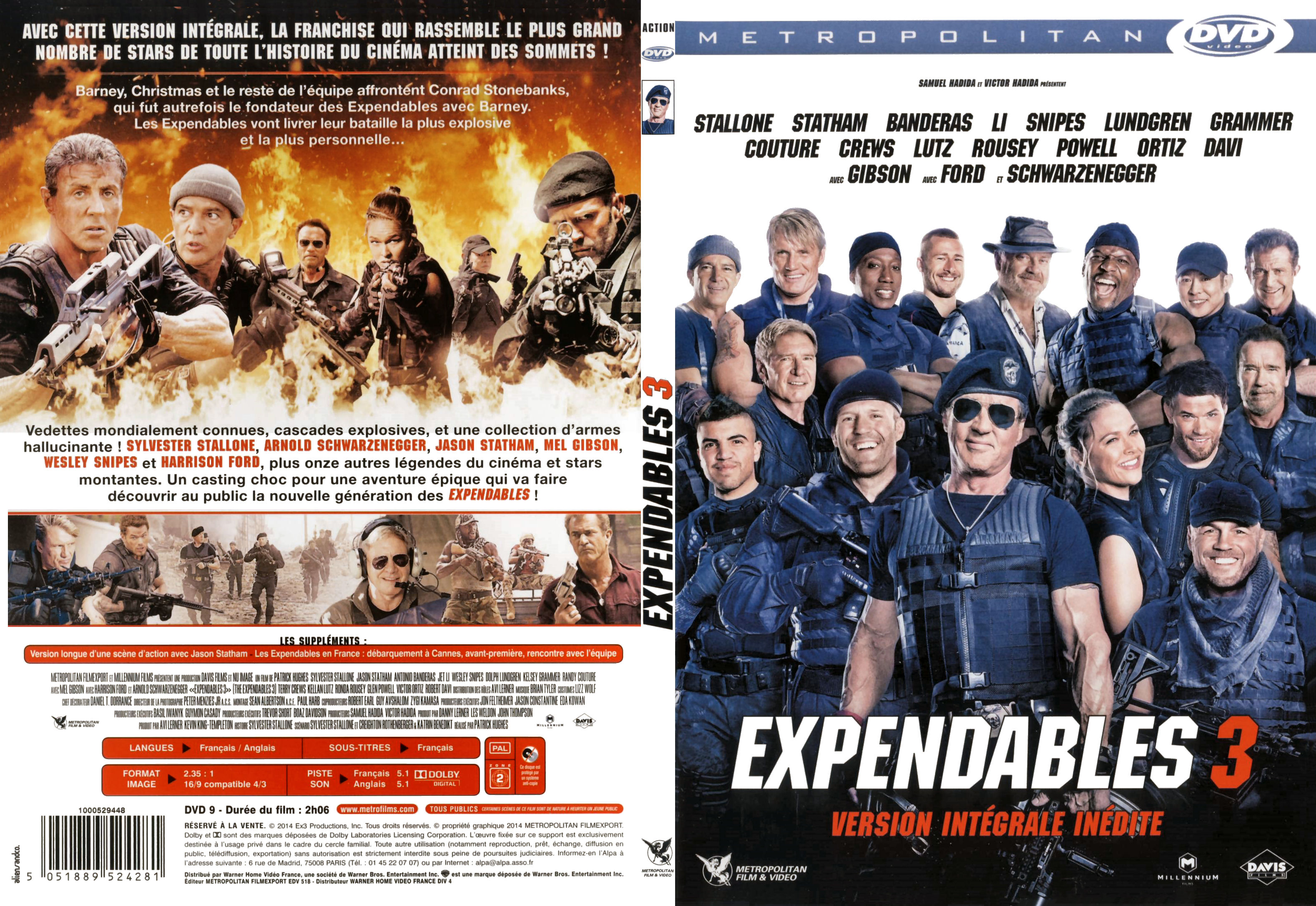 Jaquette DVD Expendables 3 - SLIM