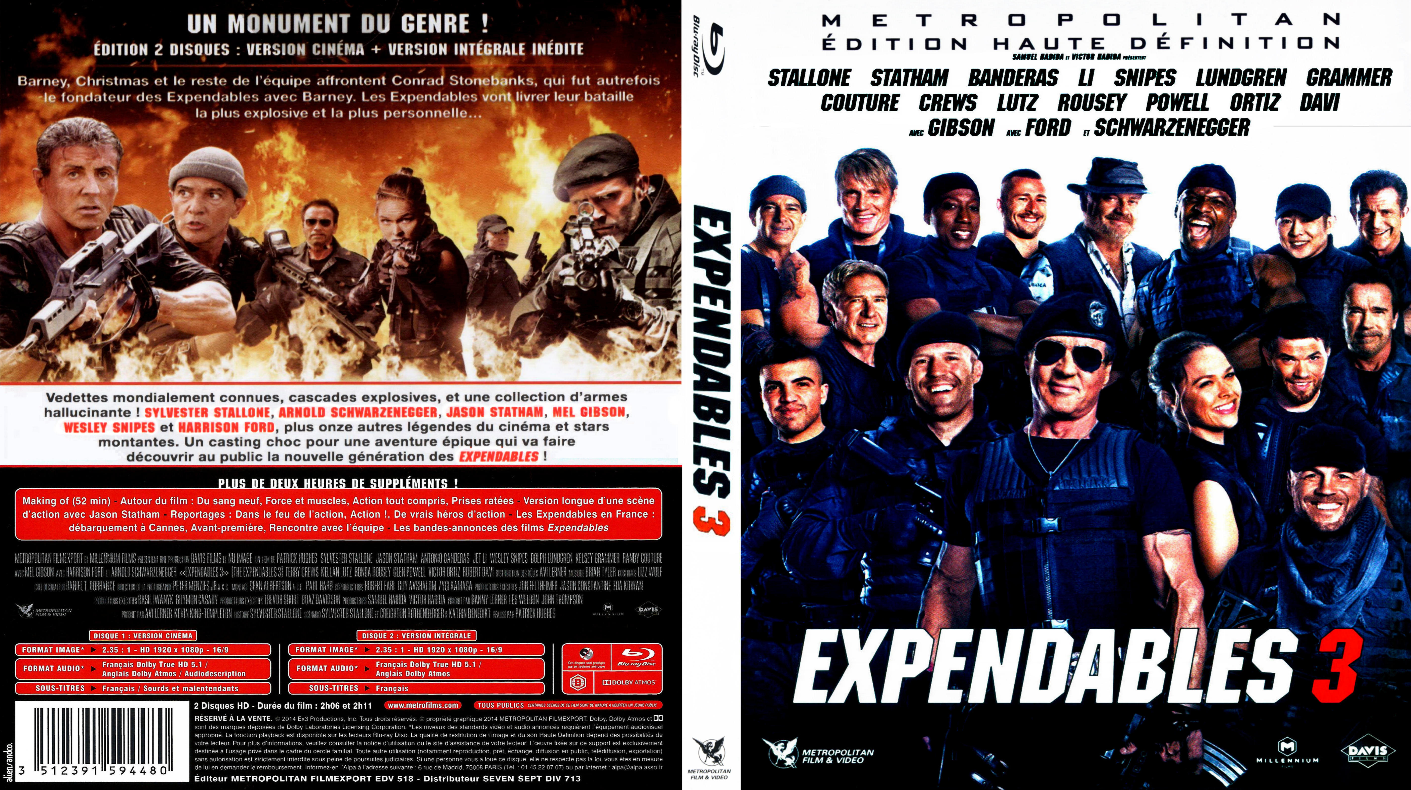 Jaquette DVD Expendables 3 custom (BLU-RAY)