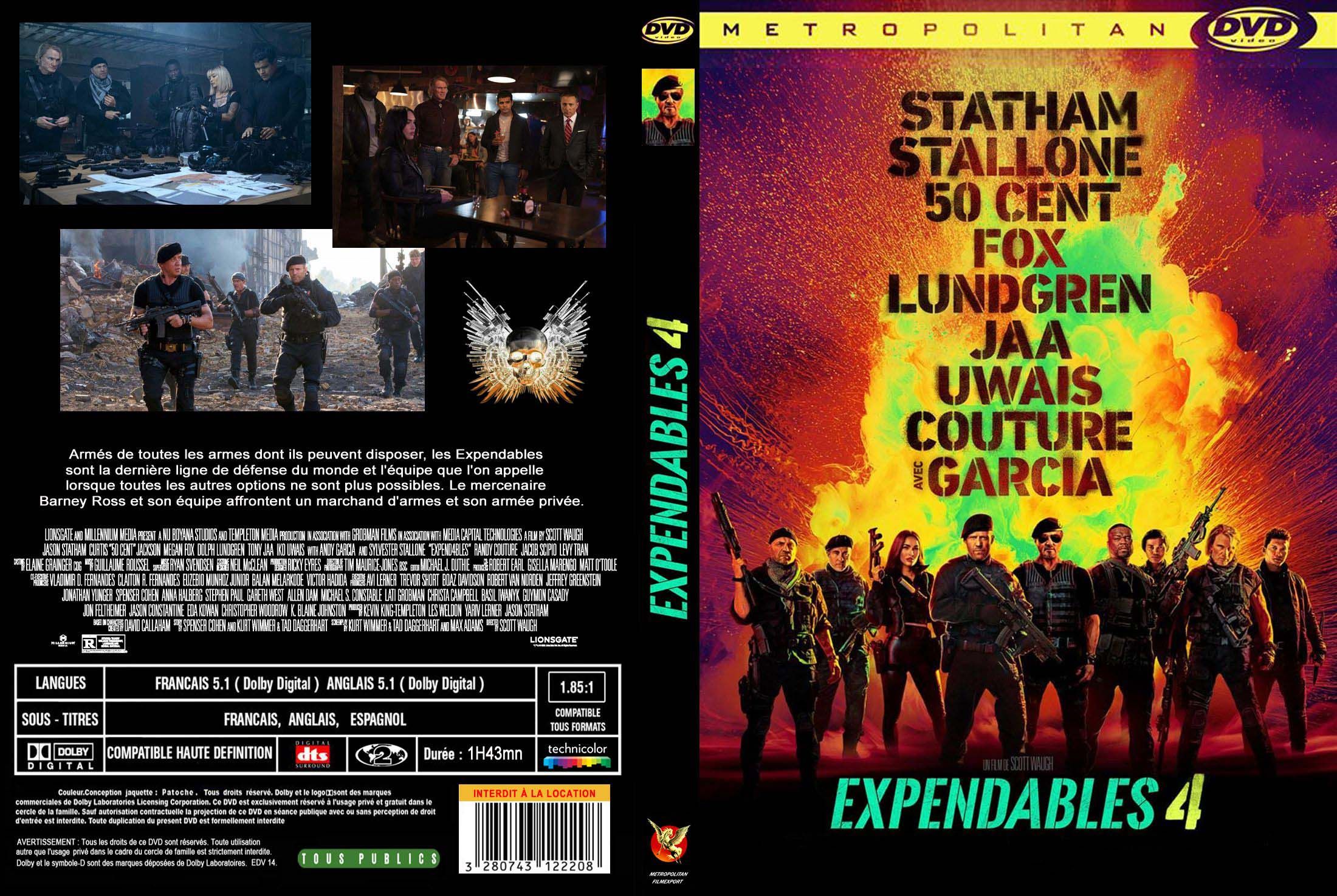 Jaquette DVD Expendables 4 custom