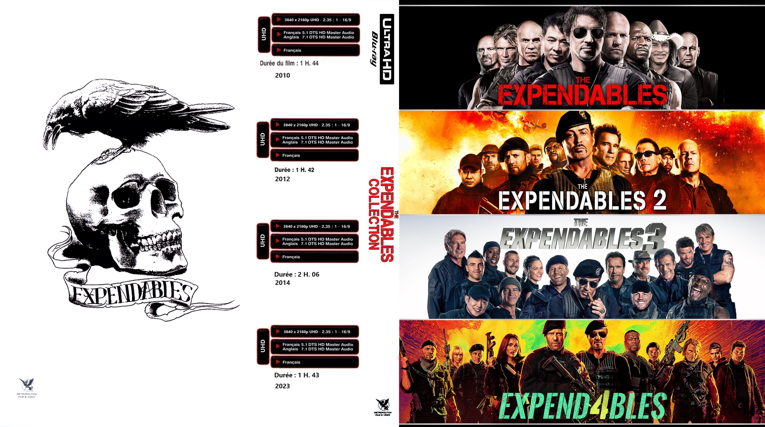 Jaquette DVD Expendables Collection custom 4K (BLU-RAY)