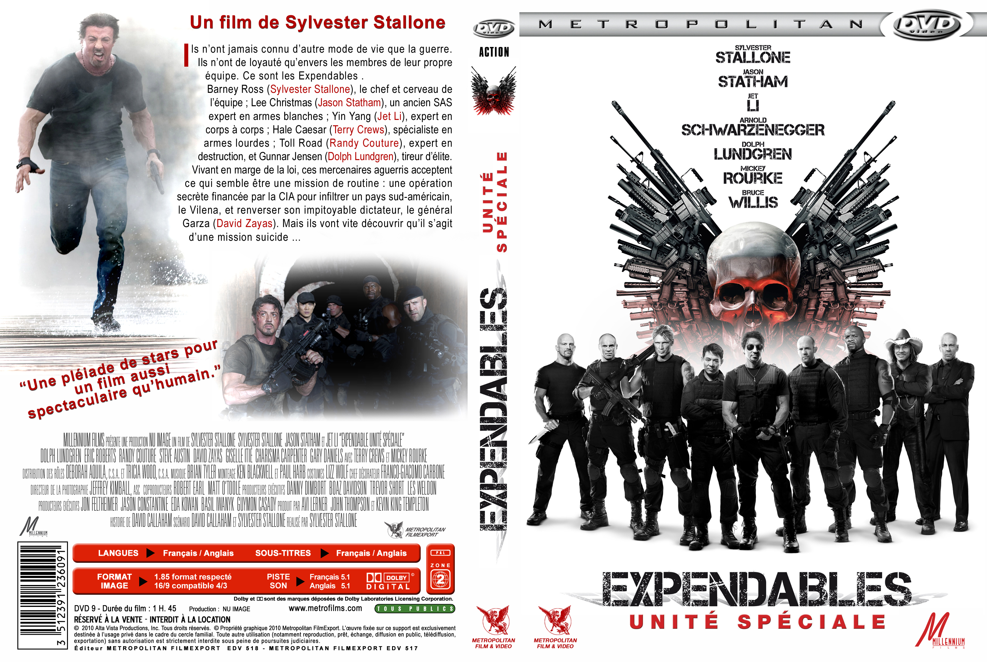 Jaquette DVD Expendables custom