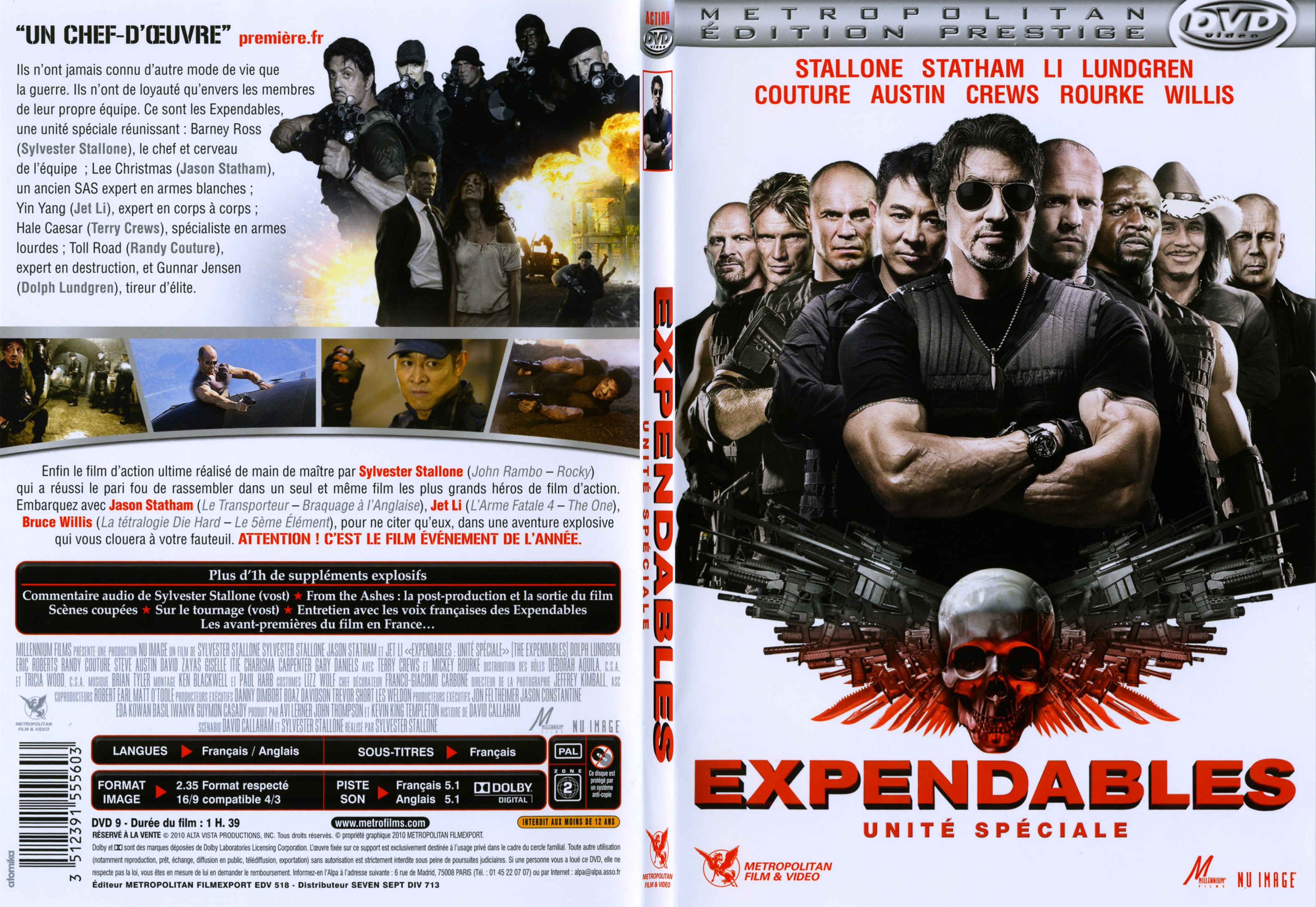 Jaquette DVD Expendables unit spciale - SLIM