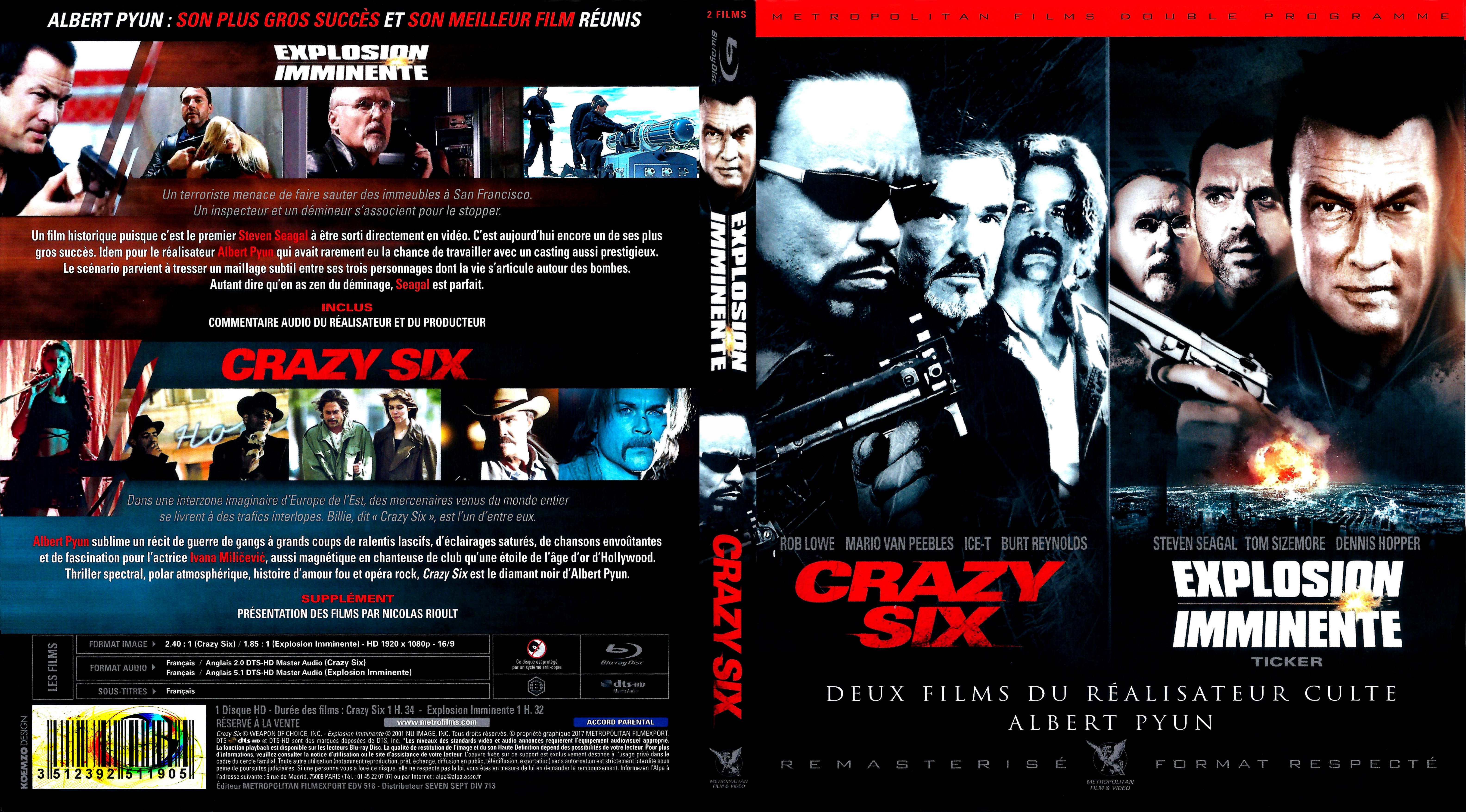 Jaquette DVD Explosion Imminente & Crazy Six (BLU-RAY) 
