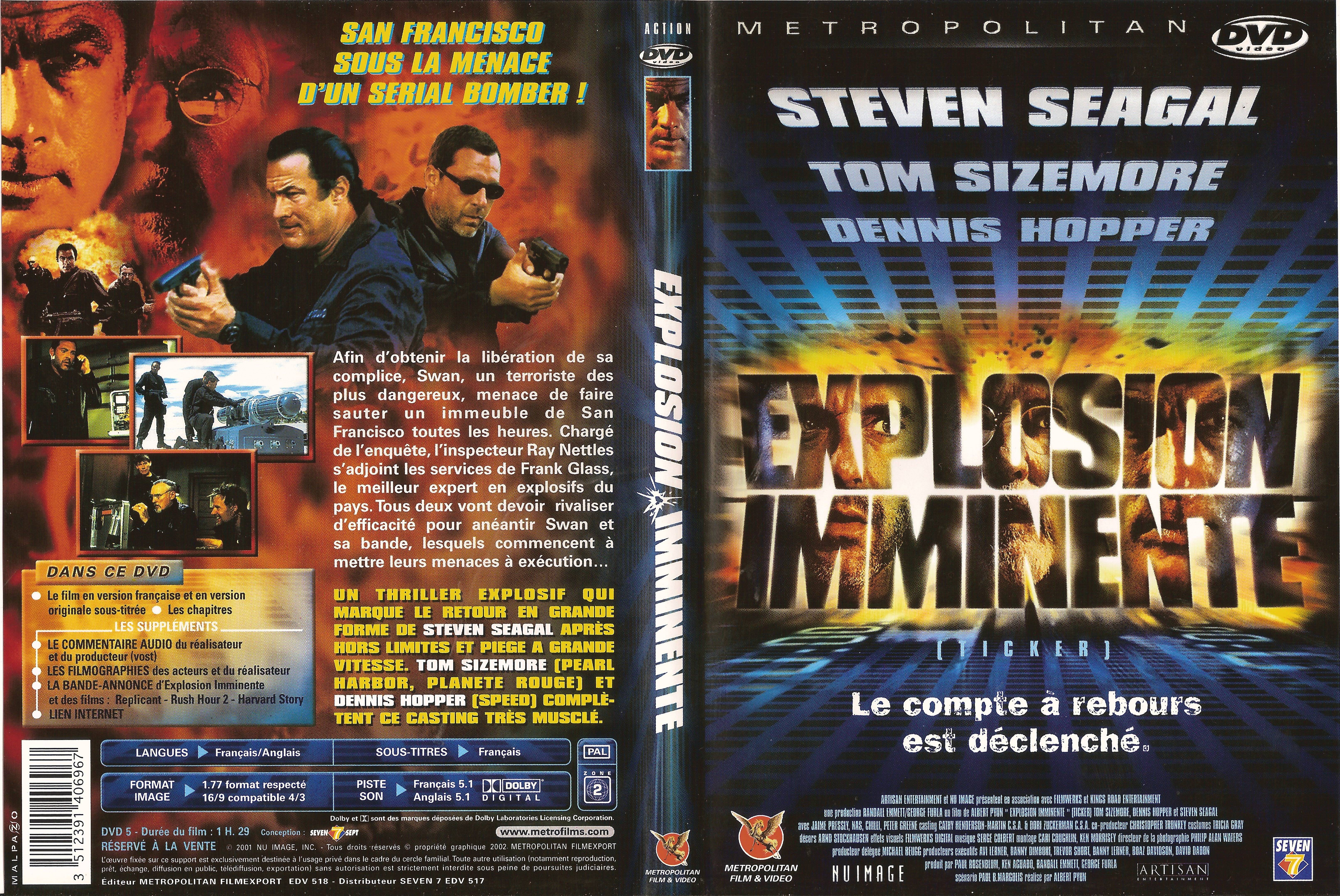 Jaquette DVD Explosion imminente