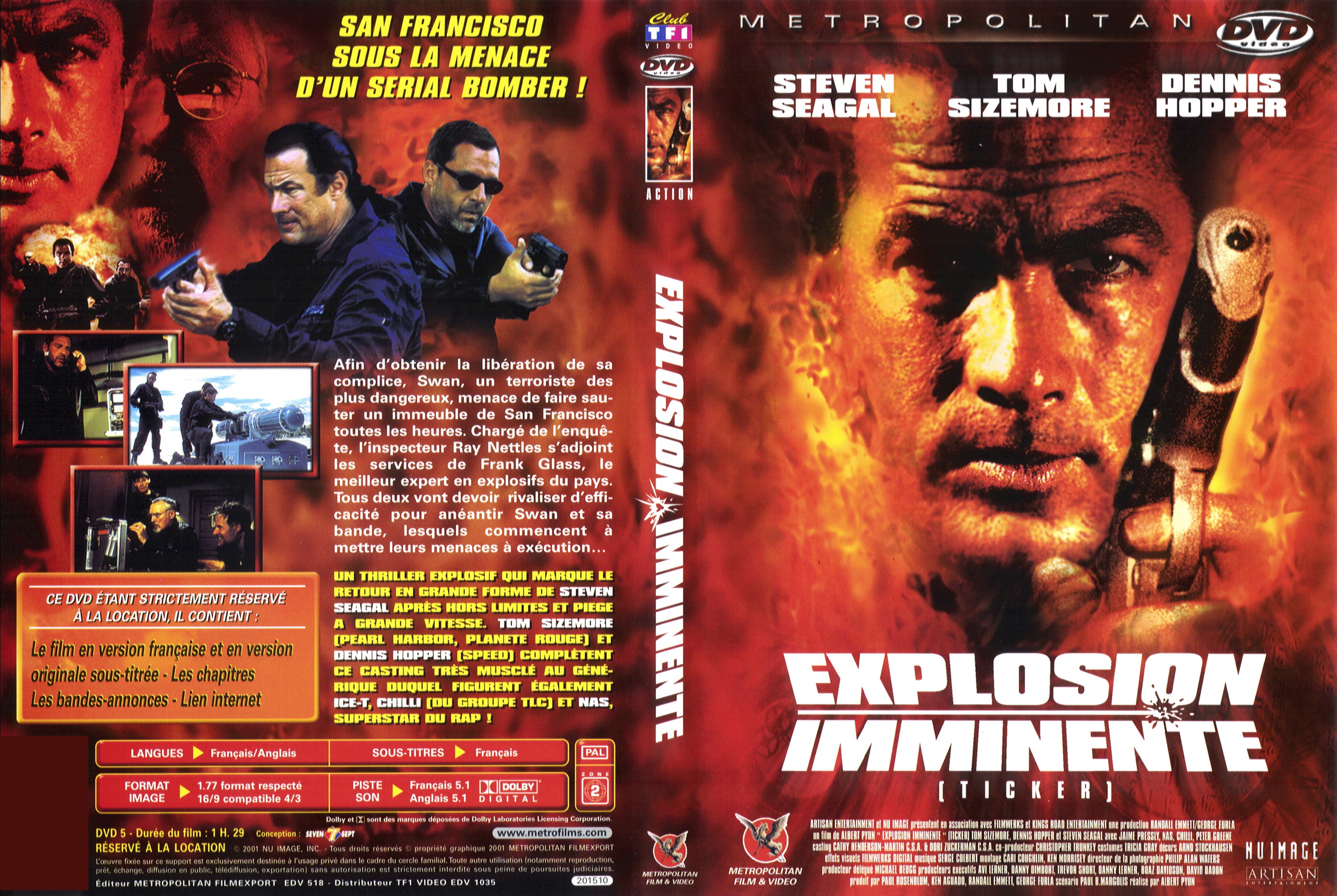 Jaquette DVD Explosion imminente v2