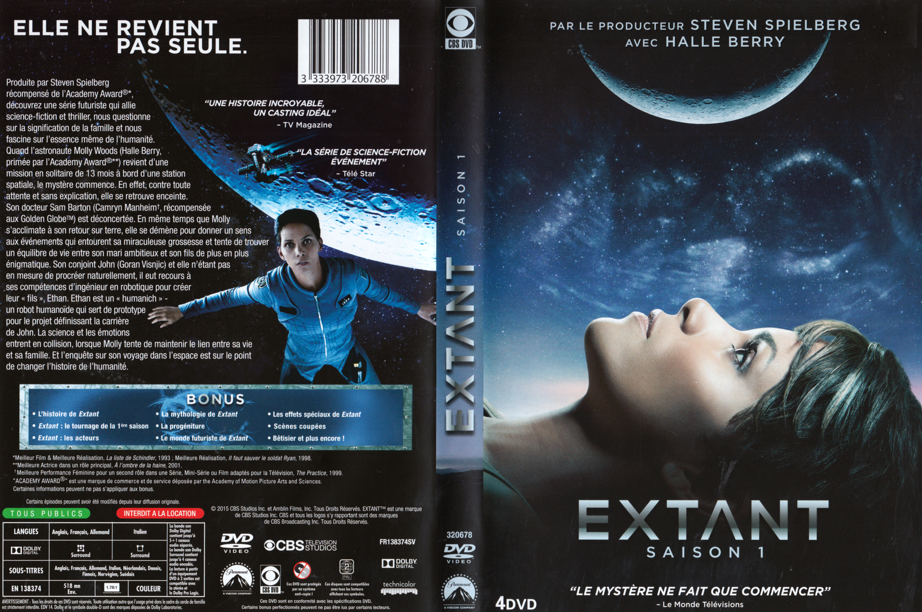 Jaquette DVD Extant saison 1 (BLU-RAY)