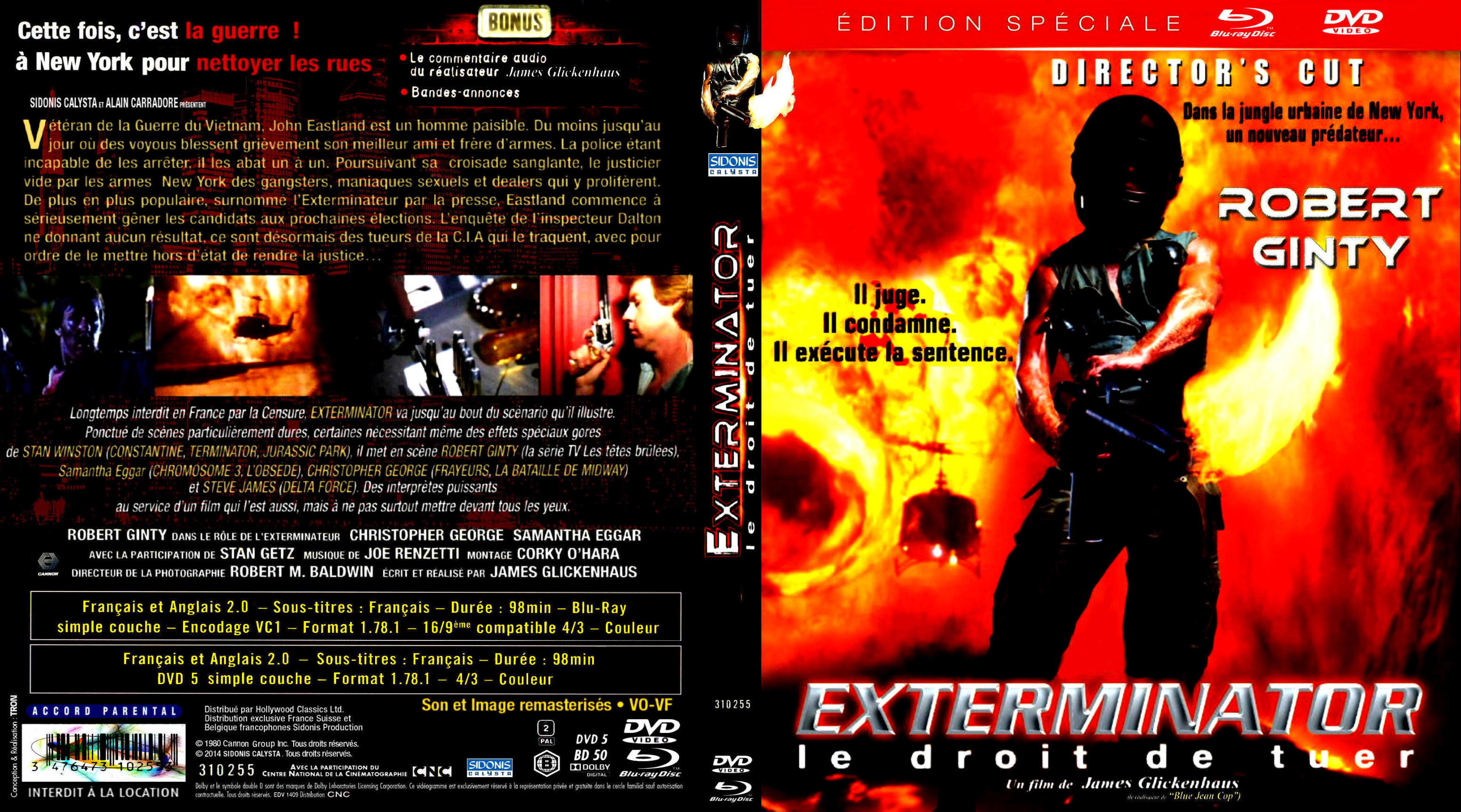 Jaquette DVD Exterminator custom (BLU-RAY)