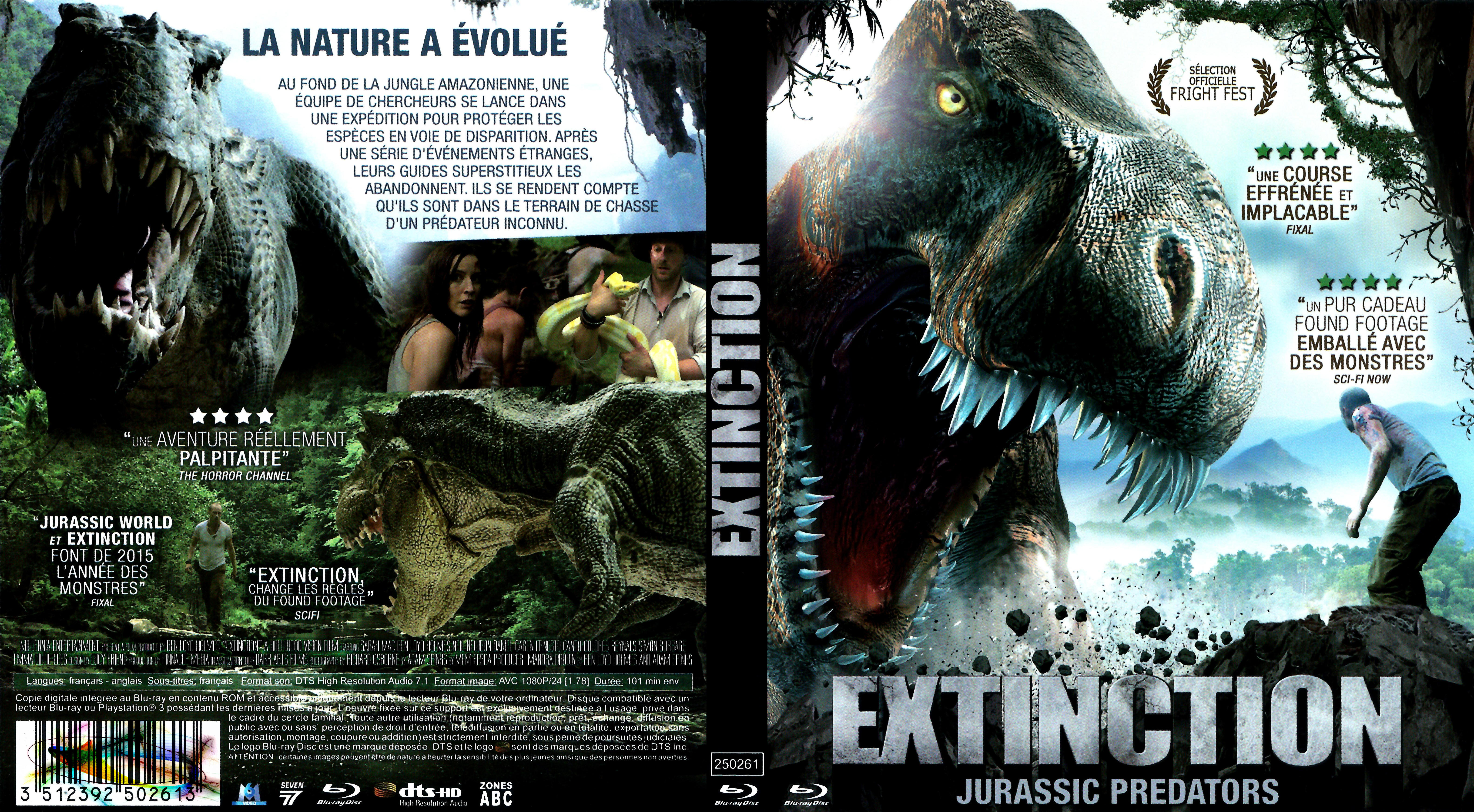 Jaquette DVD Extinction jurassic predators (BLU-RAY)