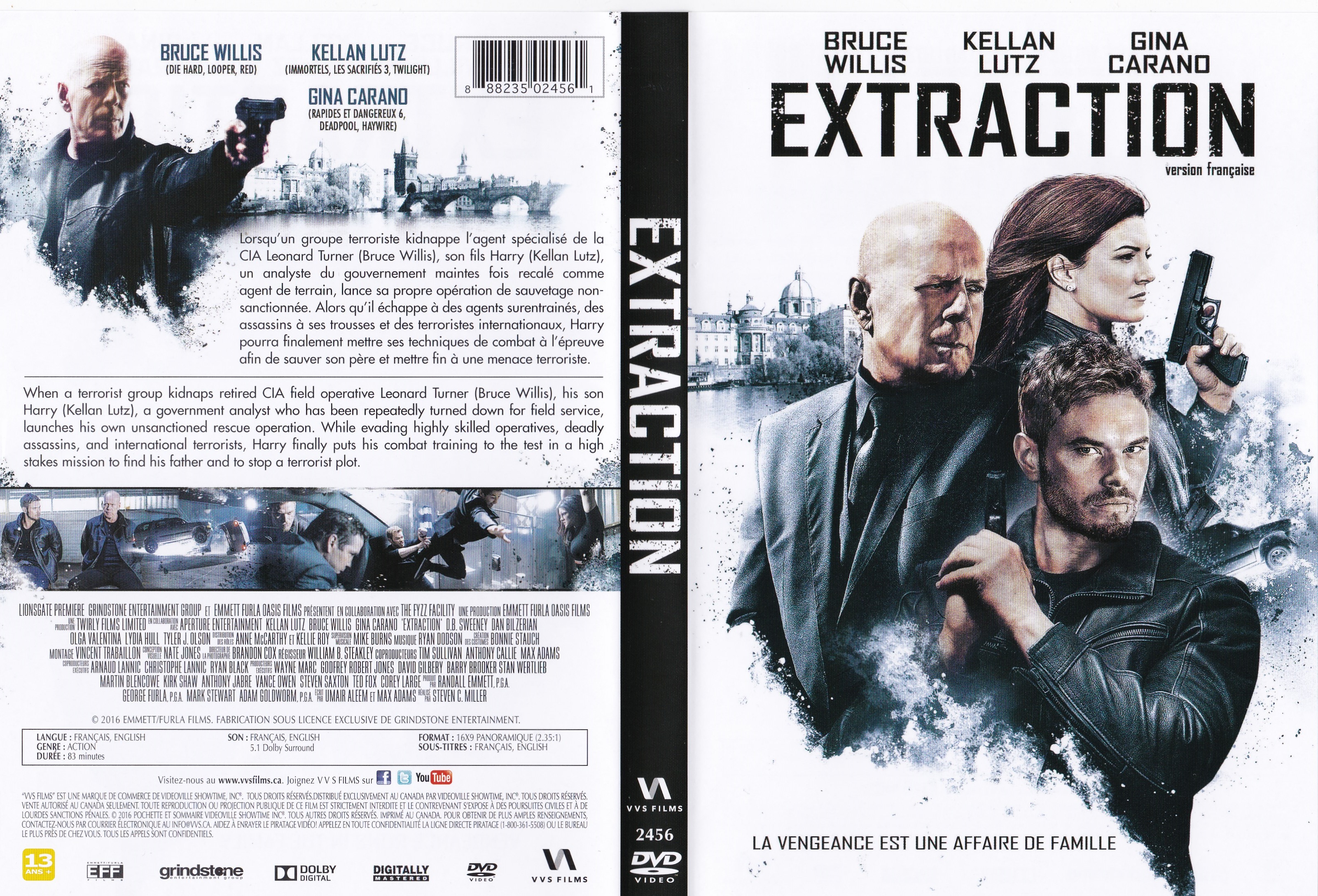 Jaquette DVD Extraction (2016) (canadienne)