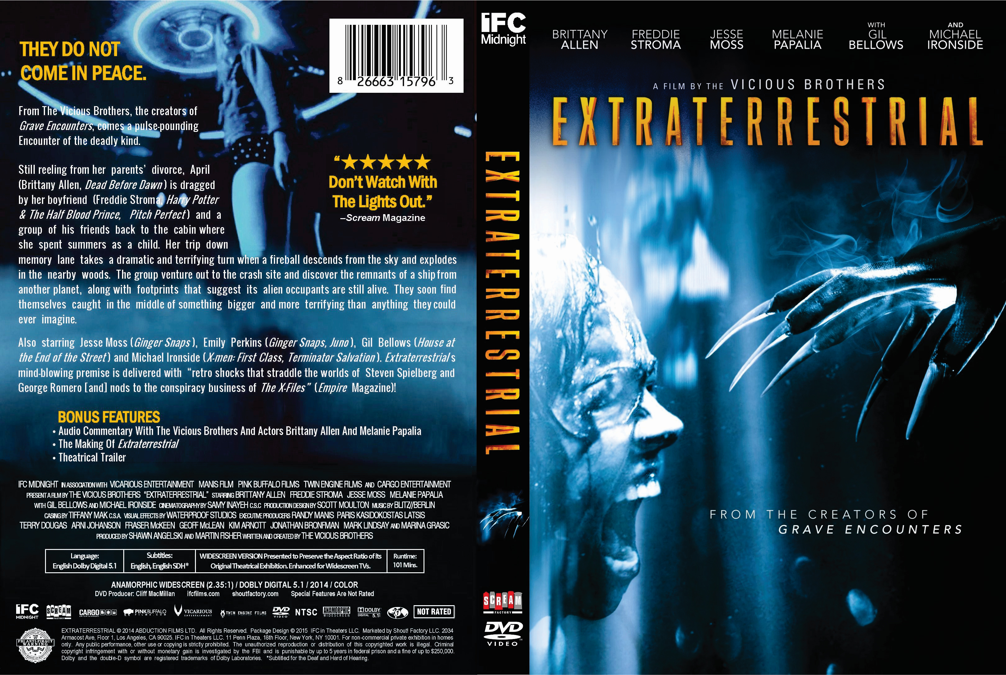 Jaquette DVD Extraterrestrial Zone 1