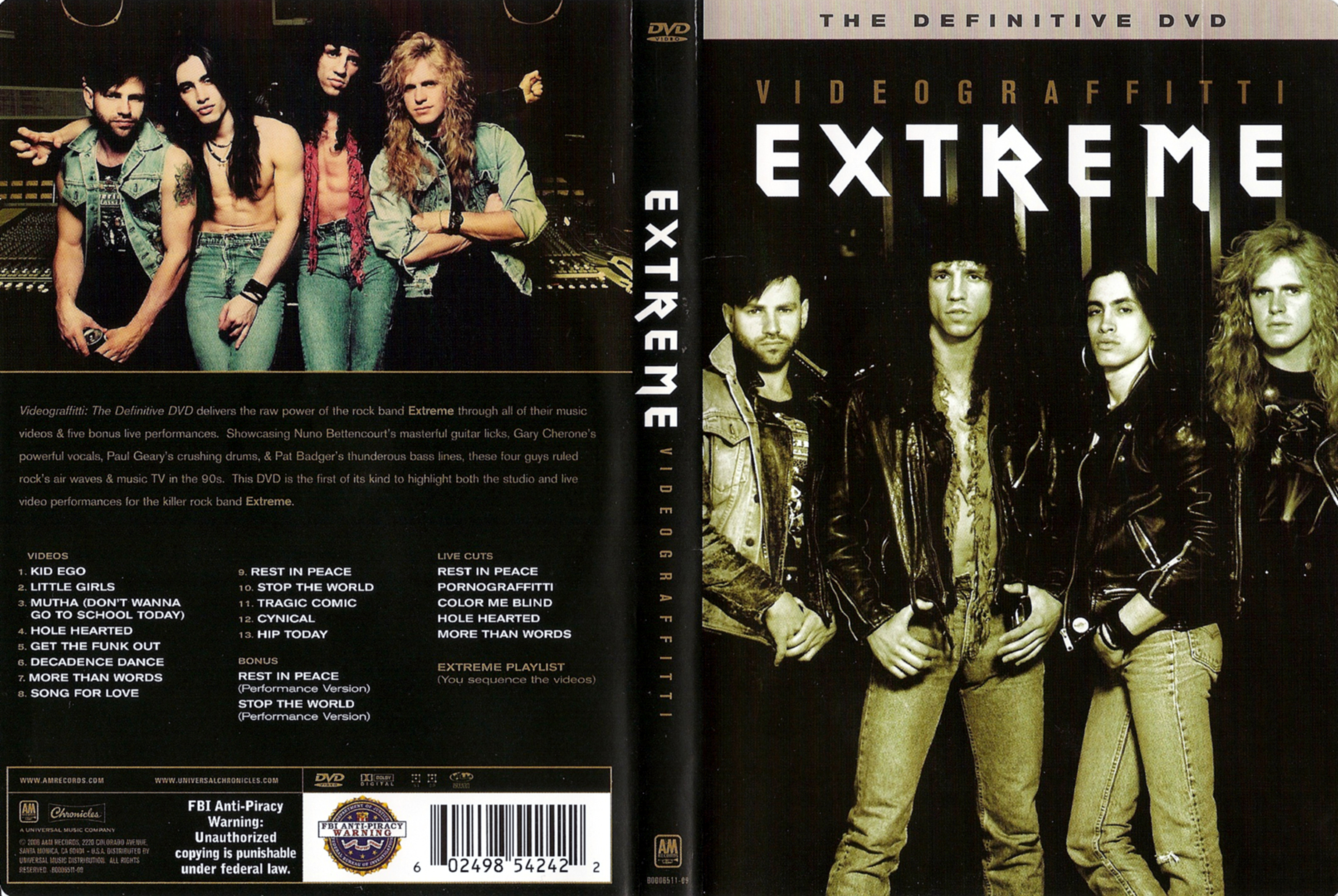 Jaquette DVD Extreme - Videograffitti