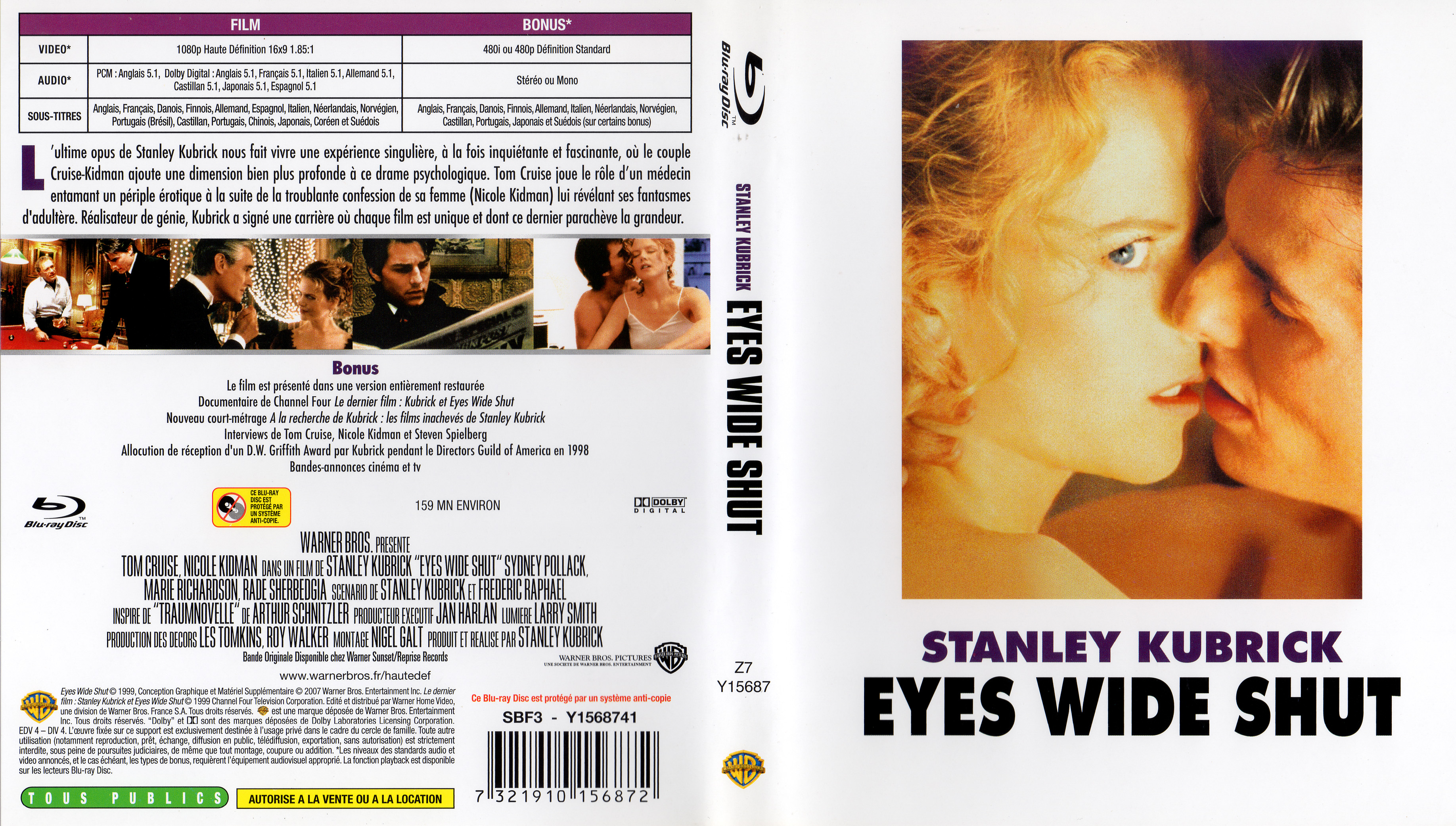 Jaquette DVD Eyes wide shut (BLU-RAY)