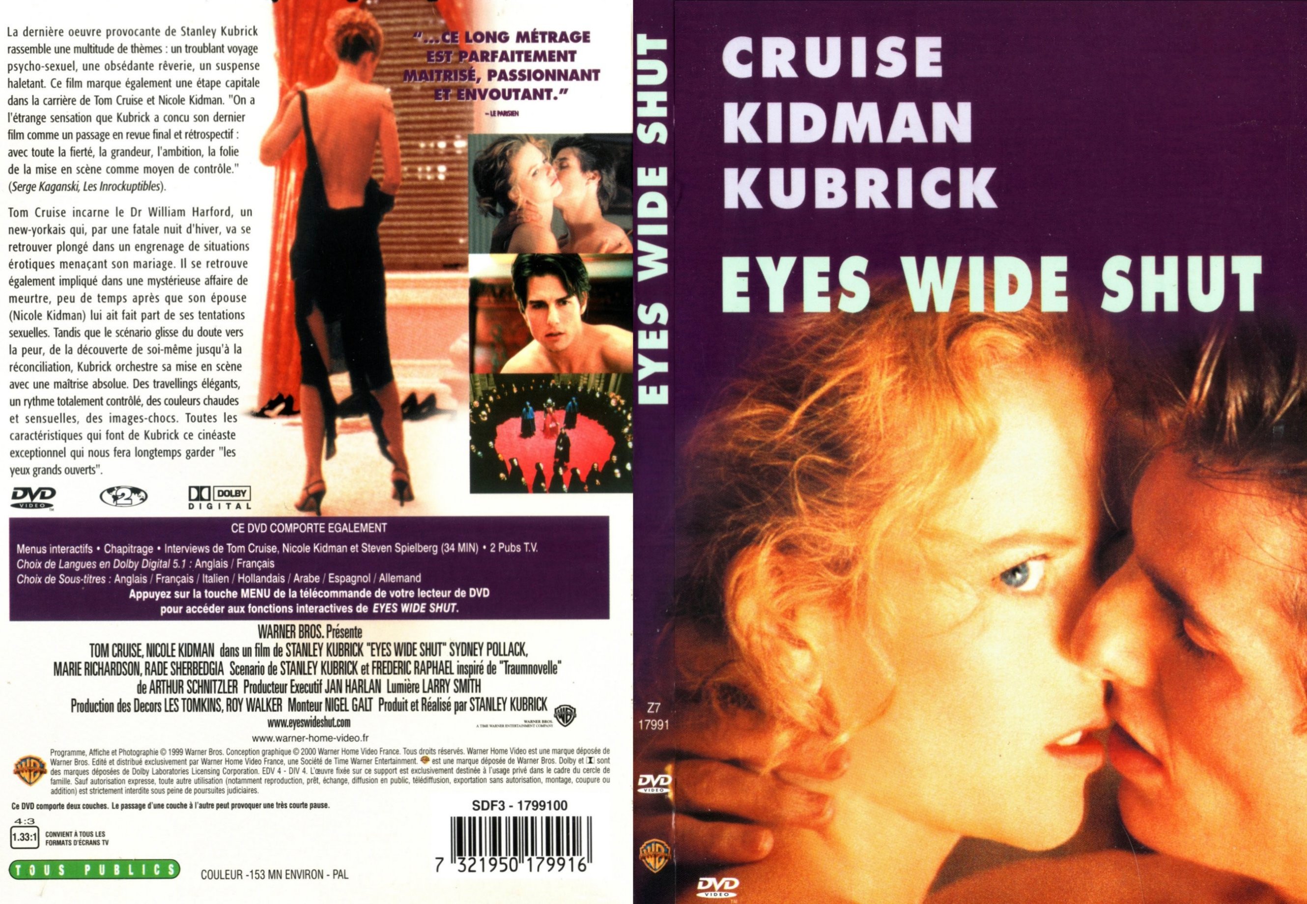 Jaquette DVD Eyes wide shut - SLIM