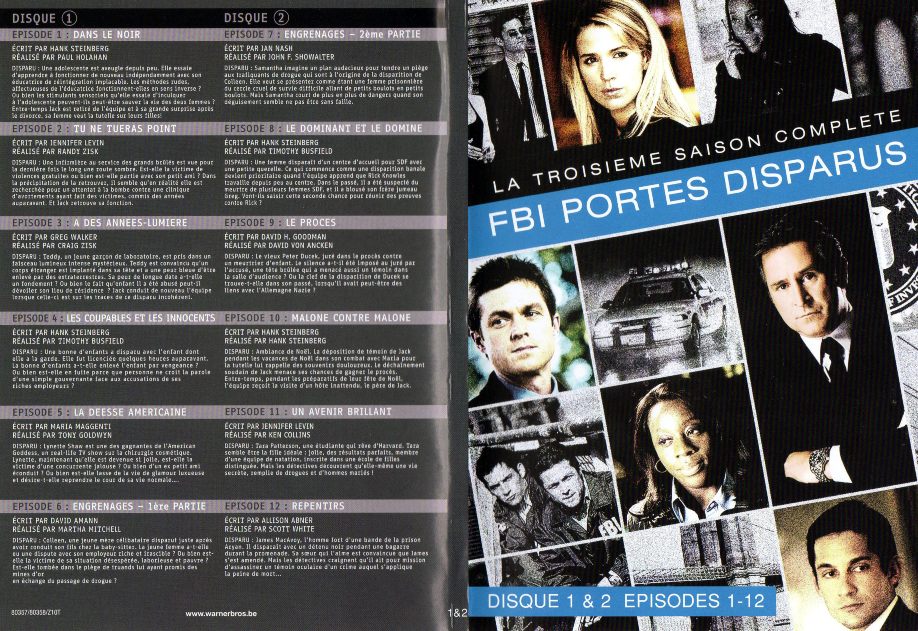 Jaquette DVD FBI Ports Disparus Saison 3 vol 1