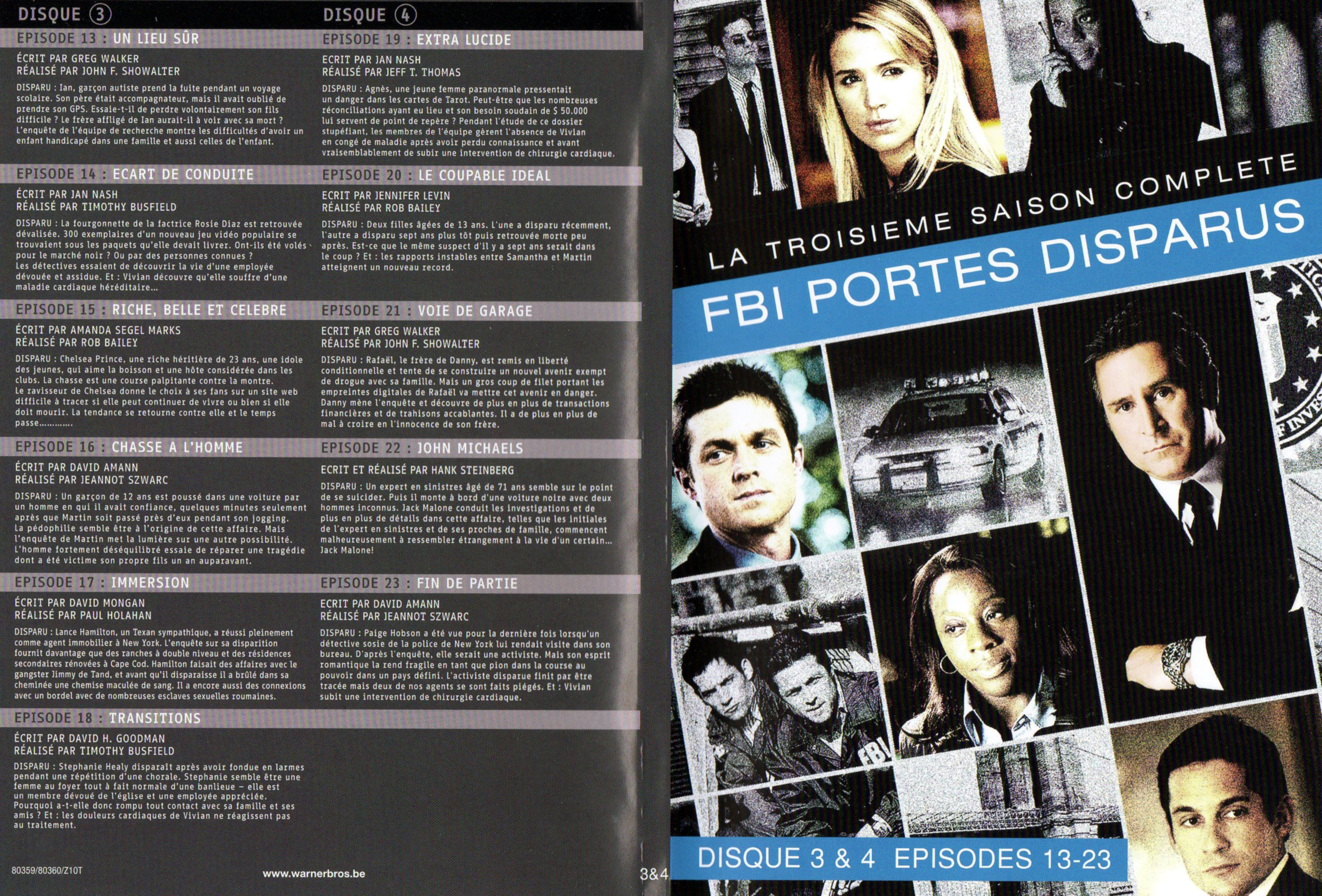 Jaquette DVD FBI Ports Disparus Saison 3 vol 2