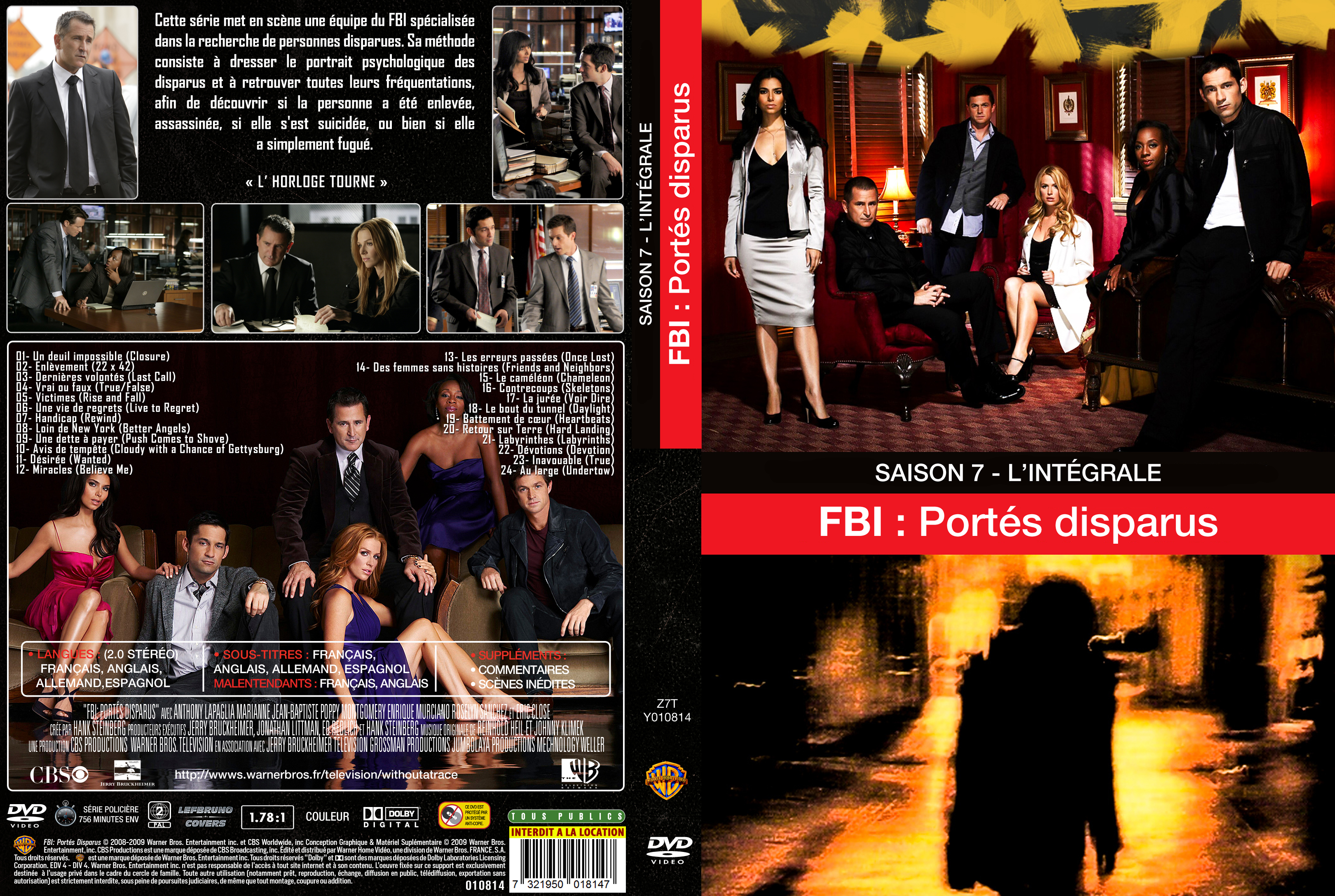 Jaquette DVD FBI Ports Disparus Saison 7 custom