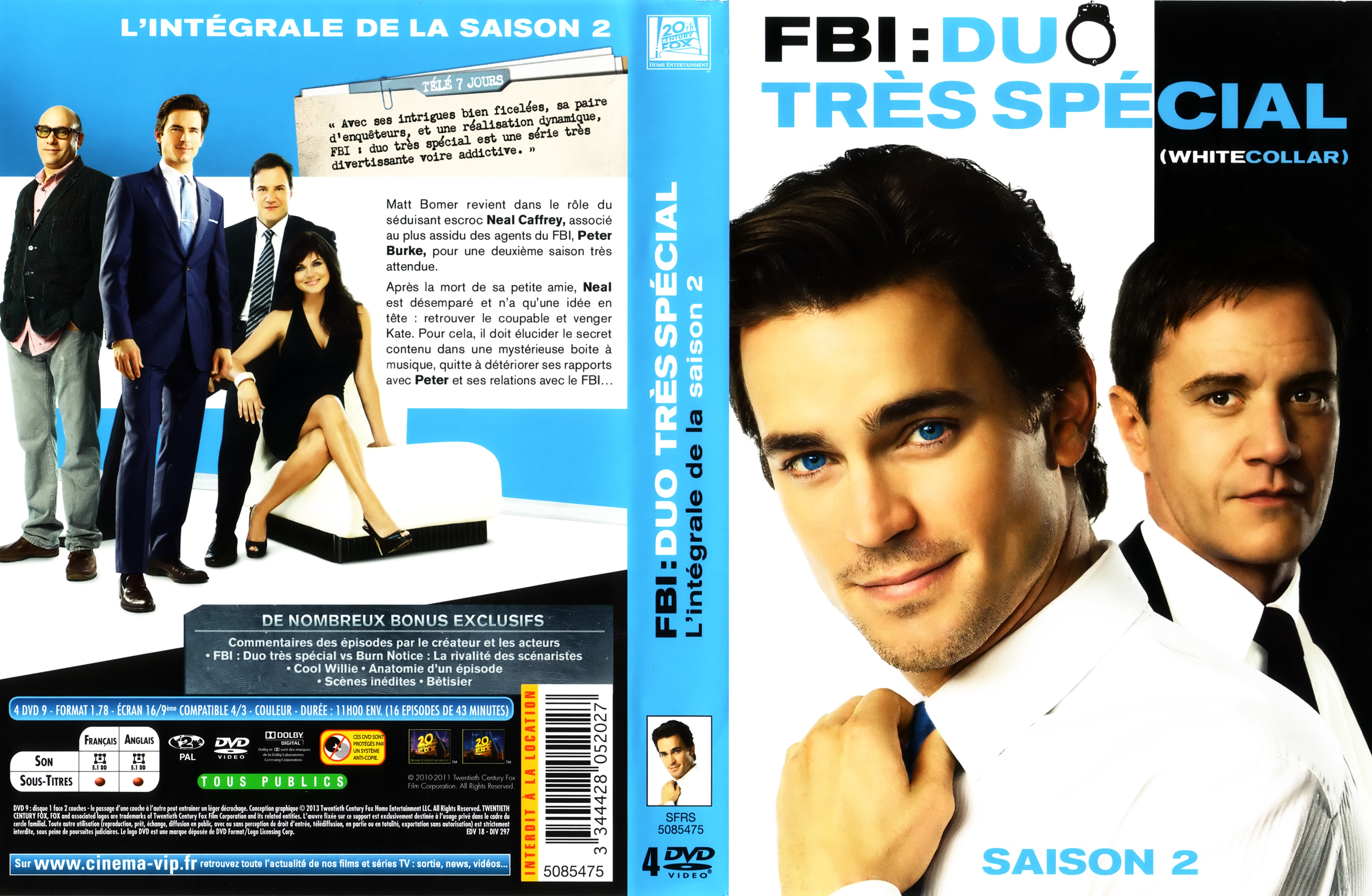 Jaquette DVD FBI duo trs spcial White collar saison 2 COFFRET