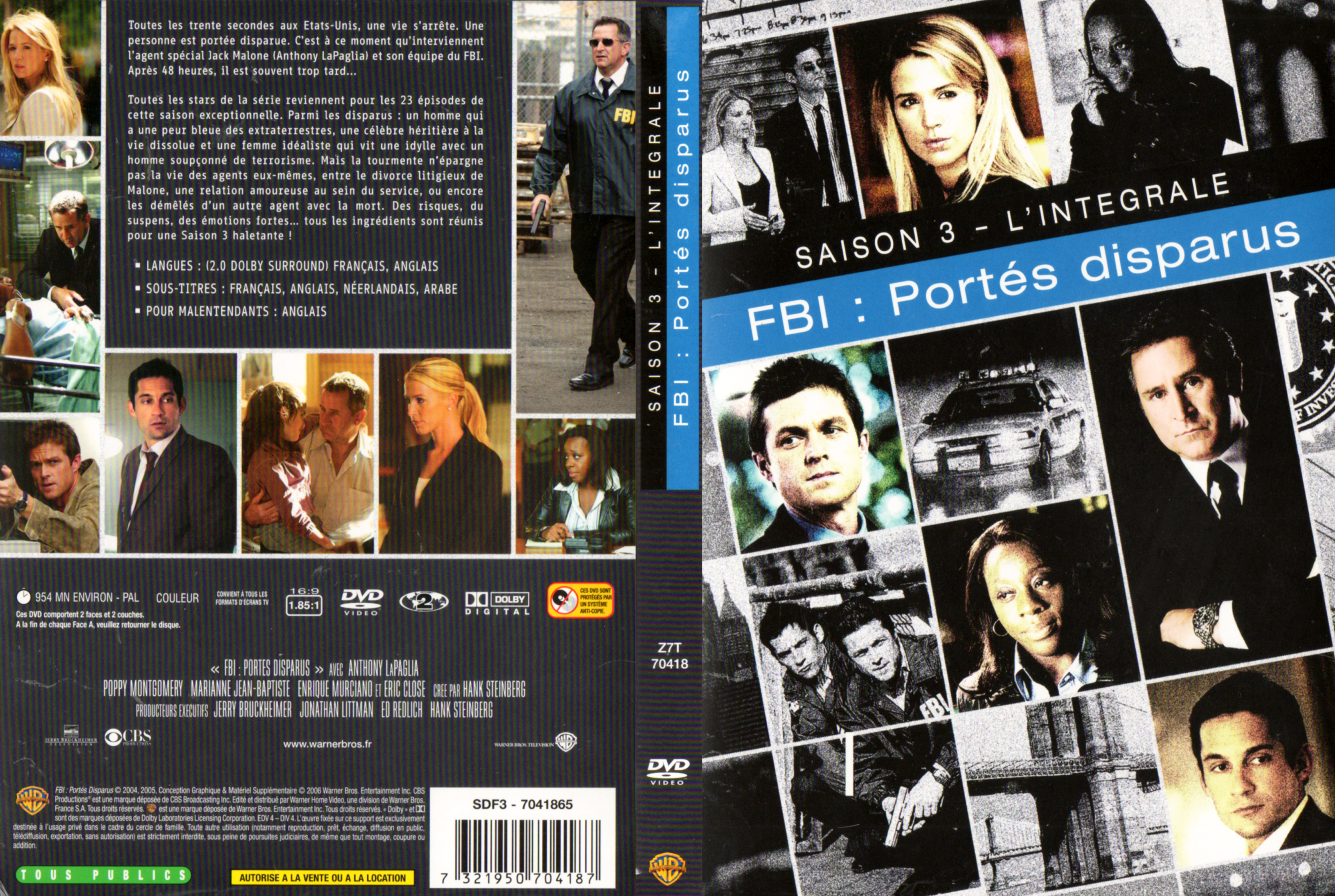 Jaquette DVD FBI portes disparus Saison 3 COFFRET v2