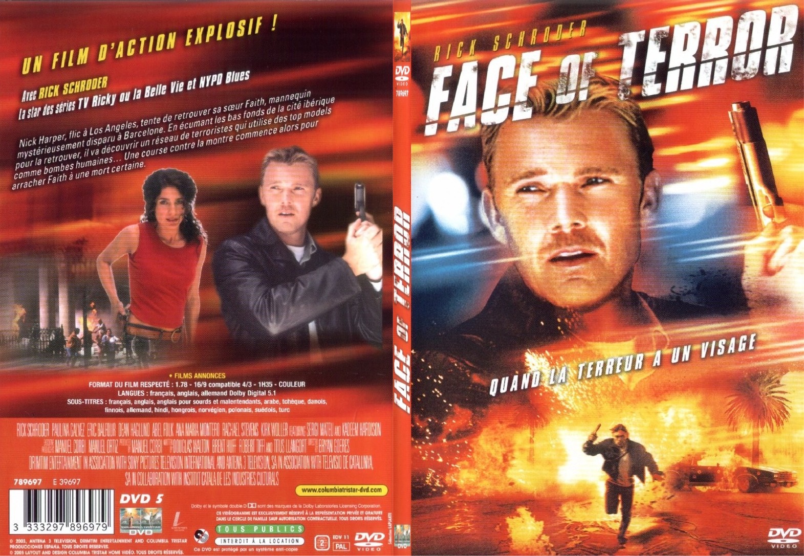 Jaquette DVD Face of terror - SLIM
