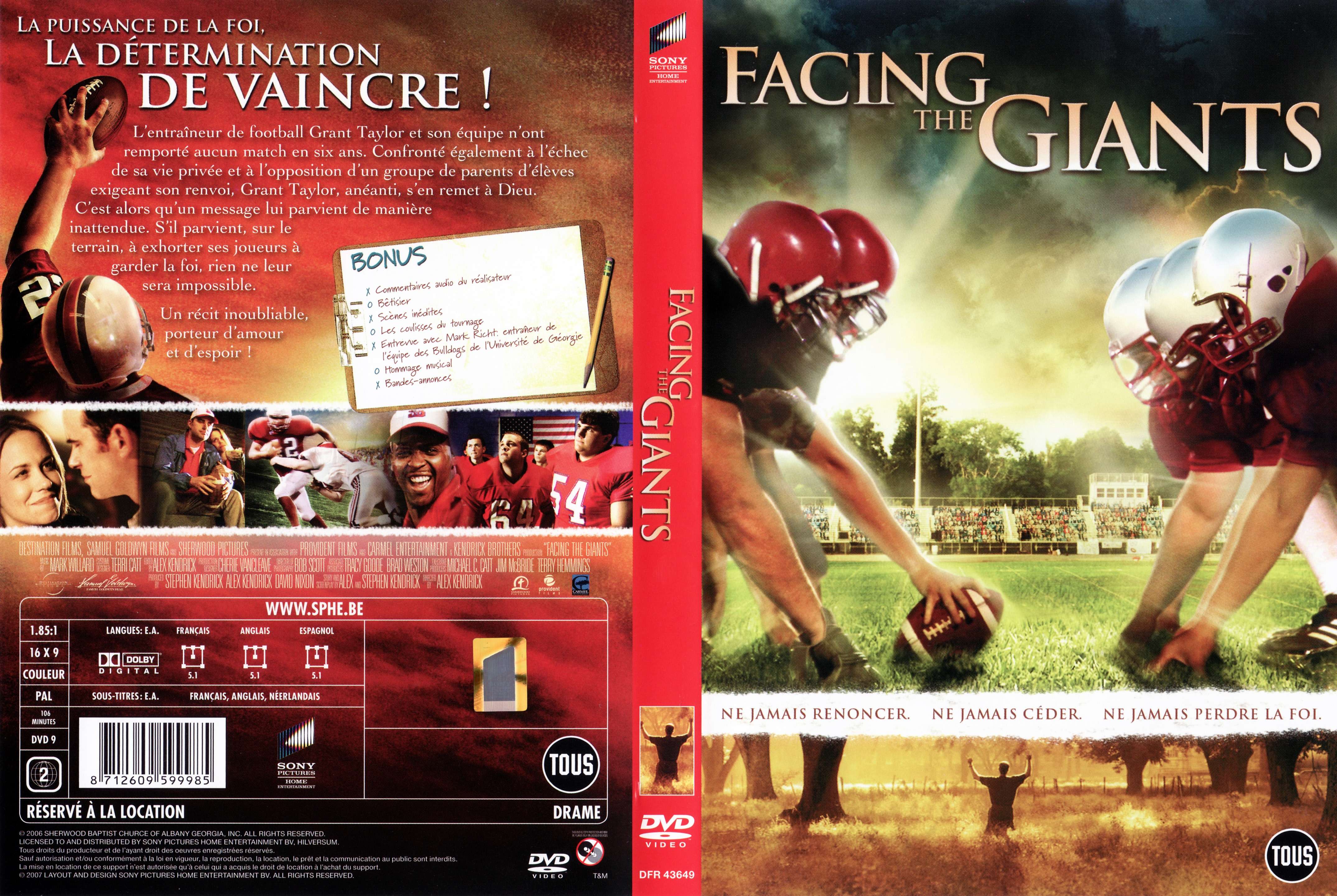 Jaquette DVD Facing the giants