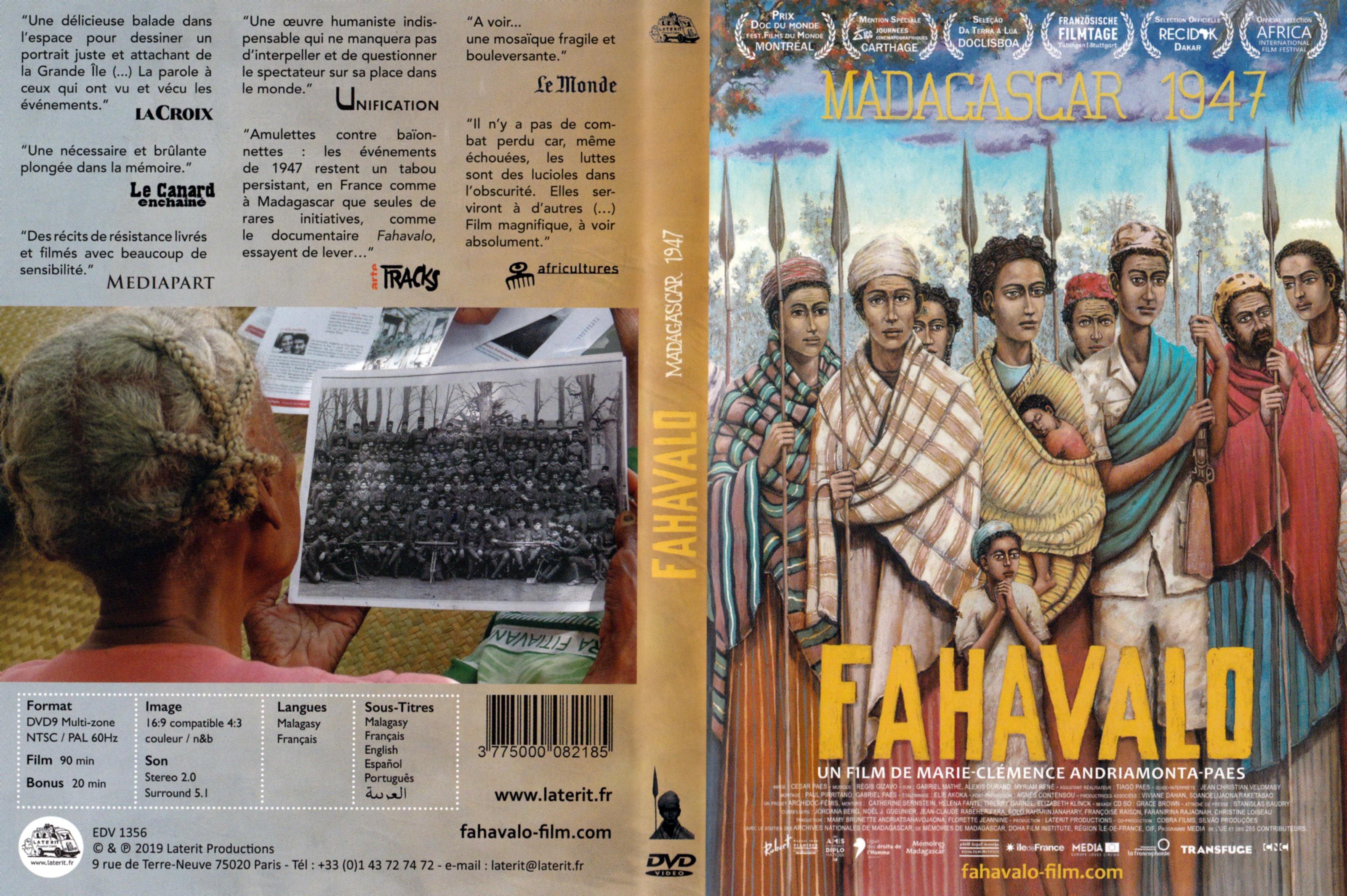 Jaquette DVD Fahavalo v2