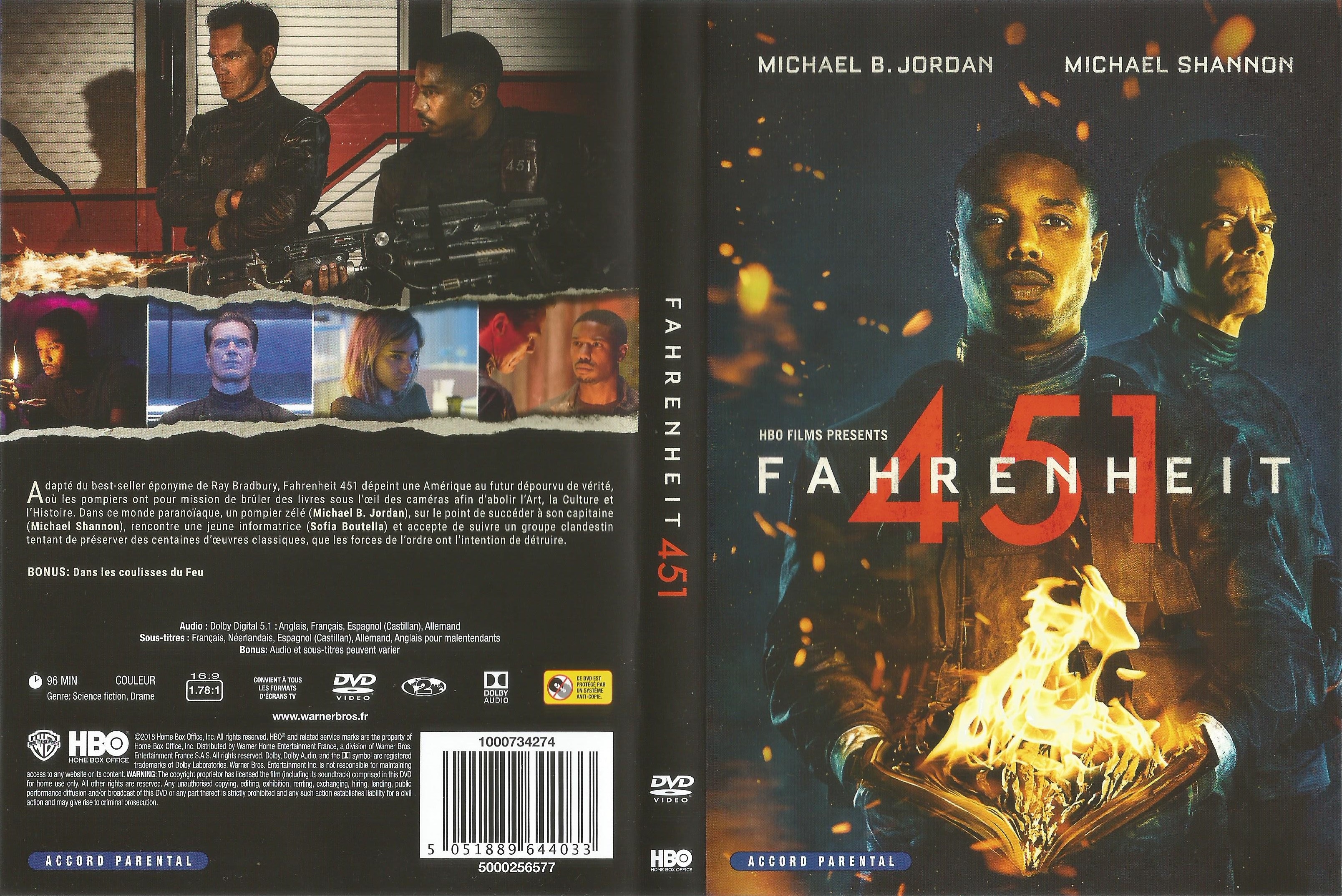 Jaquette DVD Fahrenheit 451 (2018)