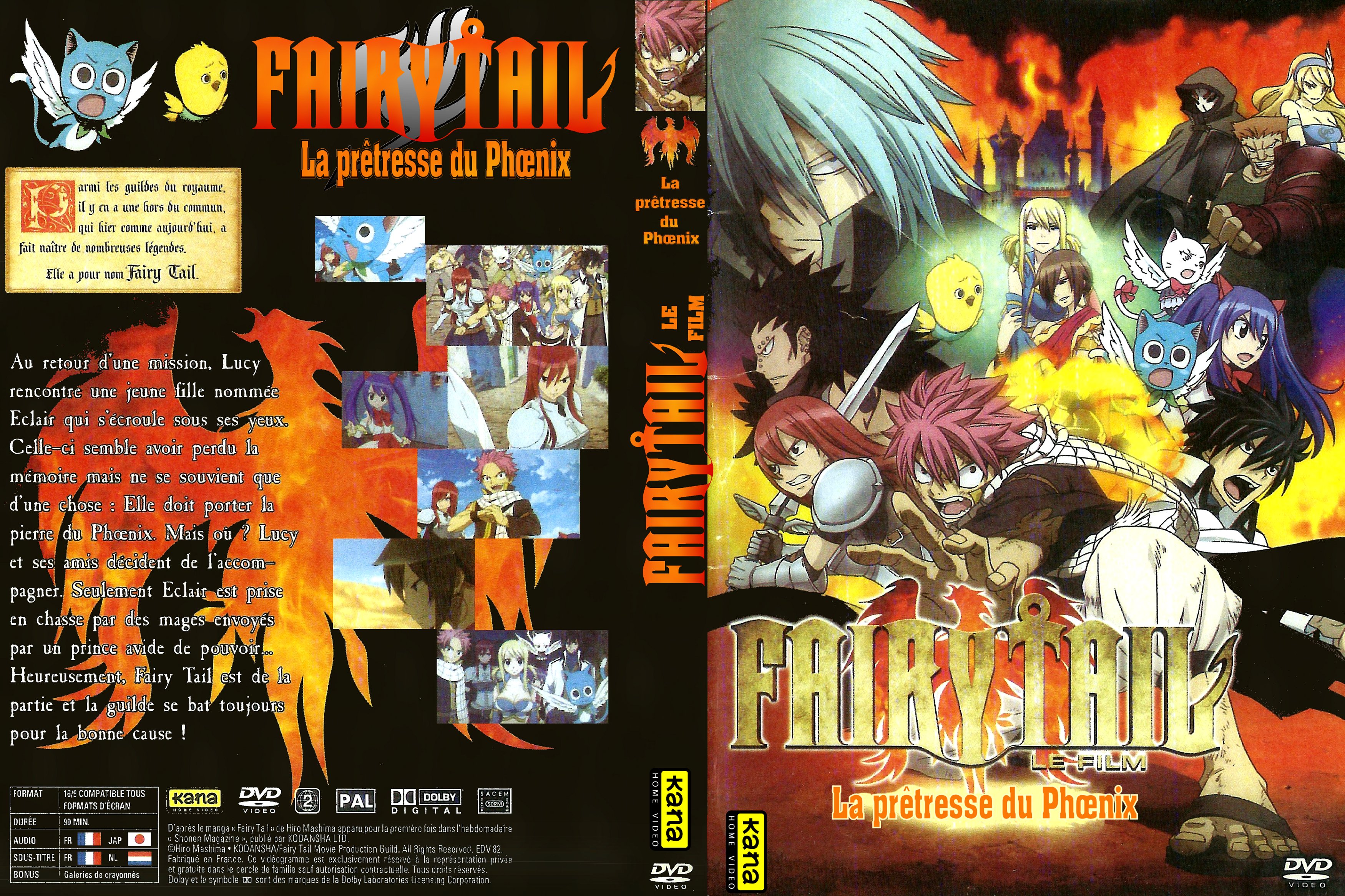 Jaquette DVD Fairy Tail La pretresse du Phoenix Custom